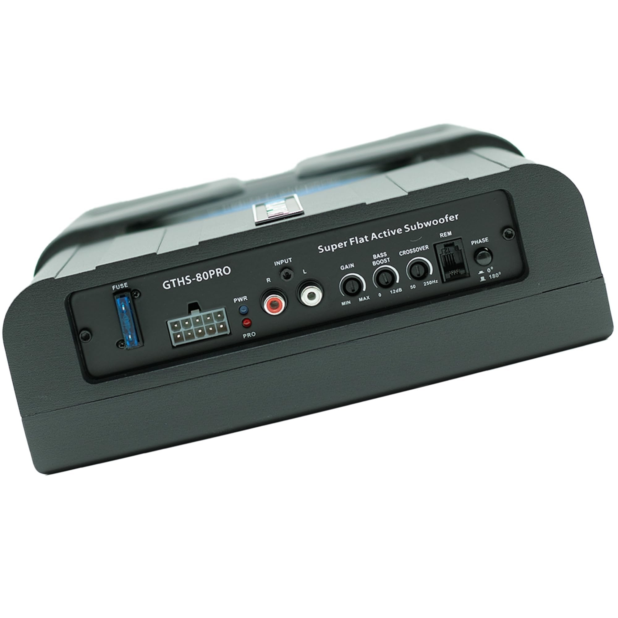 BLAUPUNKT GTHS80PRO 8-inch Amplified PRO Powered Subwoofer Enclosure Car Audio Speaker System Built-in Amplifier Under-Seat Simplifies Installation