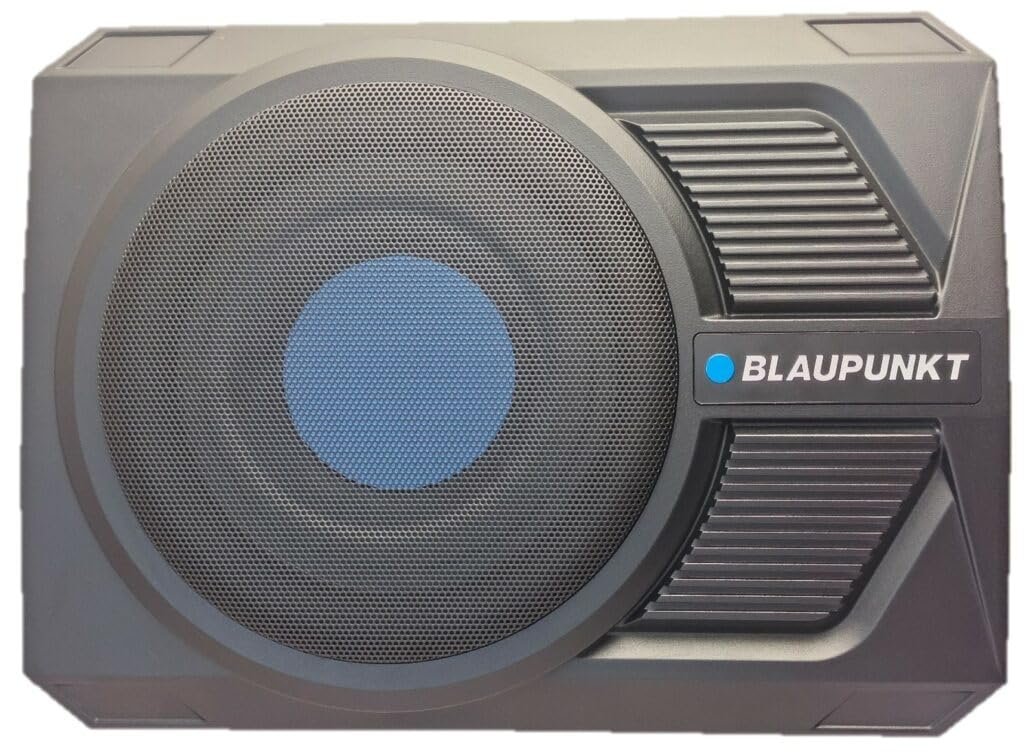 BLAUPUNKT GTHS131PRO 10-inch PRO Powered Underseat Subwoofer Enclosure 350 Watts Digital Signal Processors Car Audio Speaker Systems Built-in Amplifier Simplifies Installation