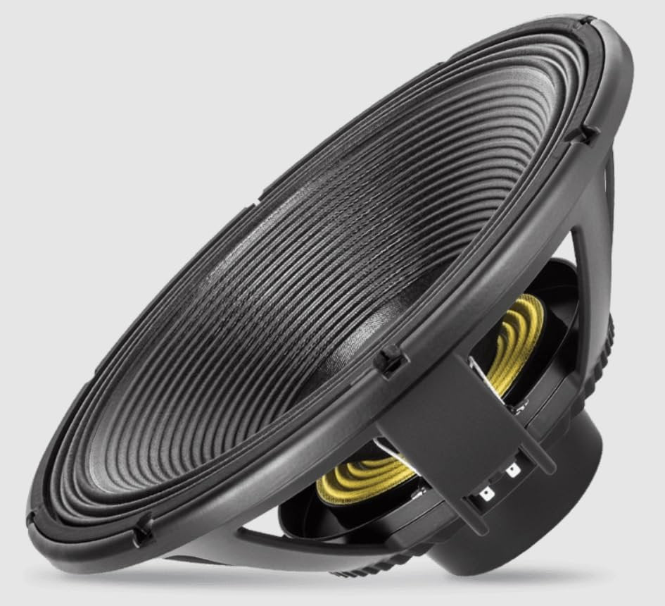 RCF LF18N405 18-inch Neo Sub Woofer Audio Speaker 4" Inside | Outside Copper Voice Coil 1500 Wrms 3000 Watt Max Dual-Forced Air Vent 8 Ohms