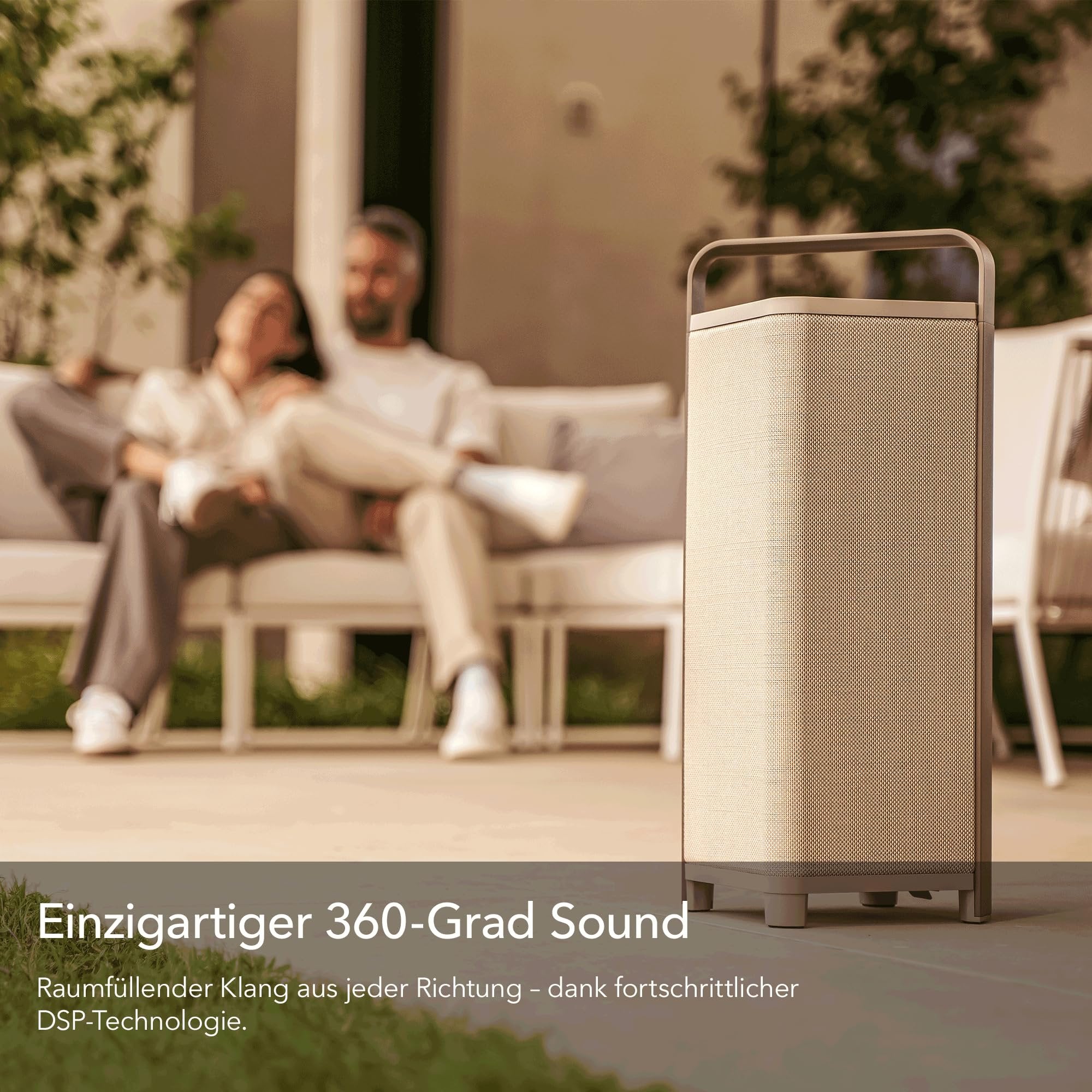 Escape P6AIRTAN Outdoor BT Speaker W Streaming Maximum Multi-Room Flexibility Audio Audiophile Portable Speaker Equipped with 6.5-inch Subwoofer - Tan