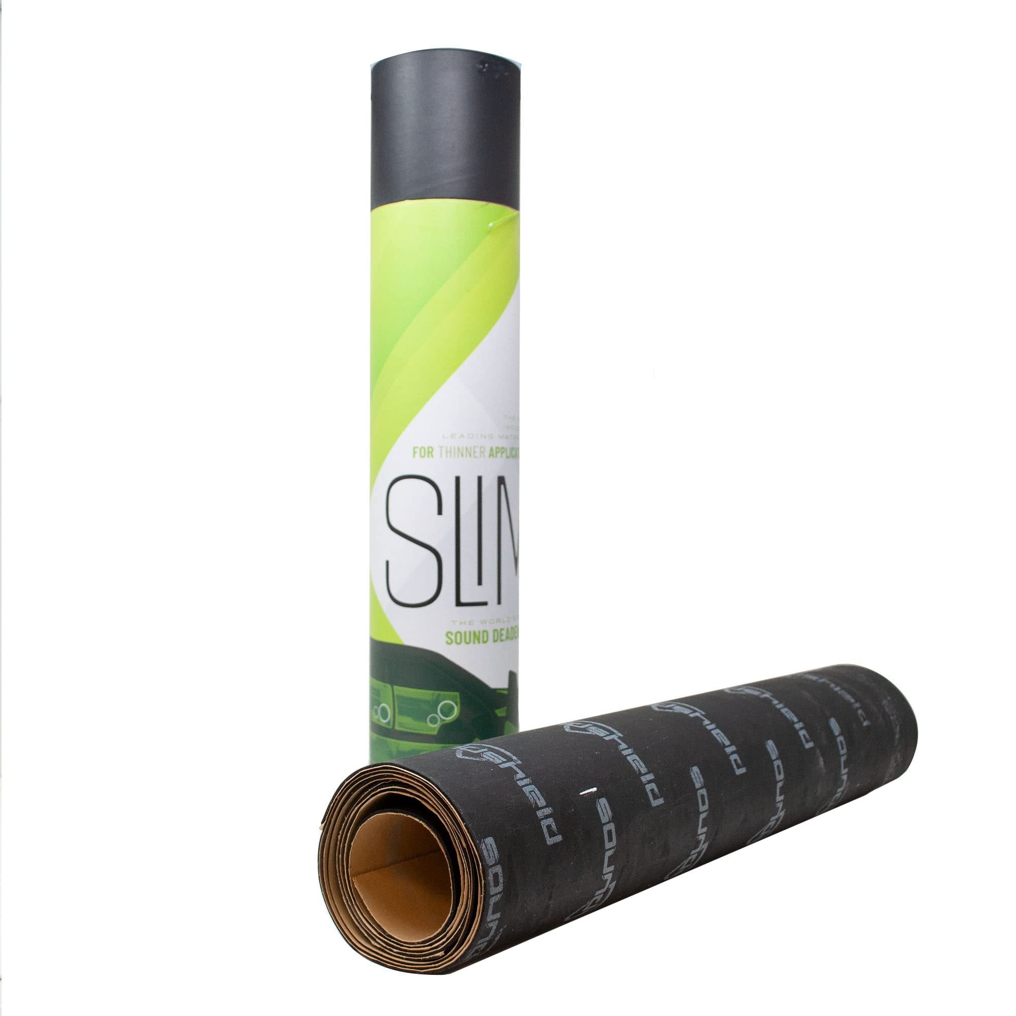 SOUNDSHIELD SSD-Slim Slim Single Roll Sound Deadening Sheeting 11 Sq Feet Damp Shield of Adhesive Backed Pressure Sensitive Butyl Rubber for Noise Attenuation