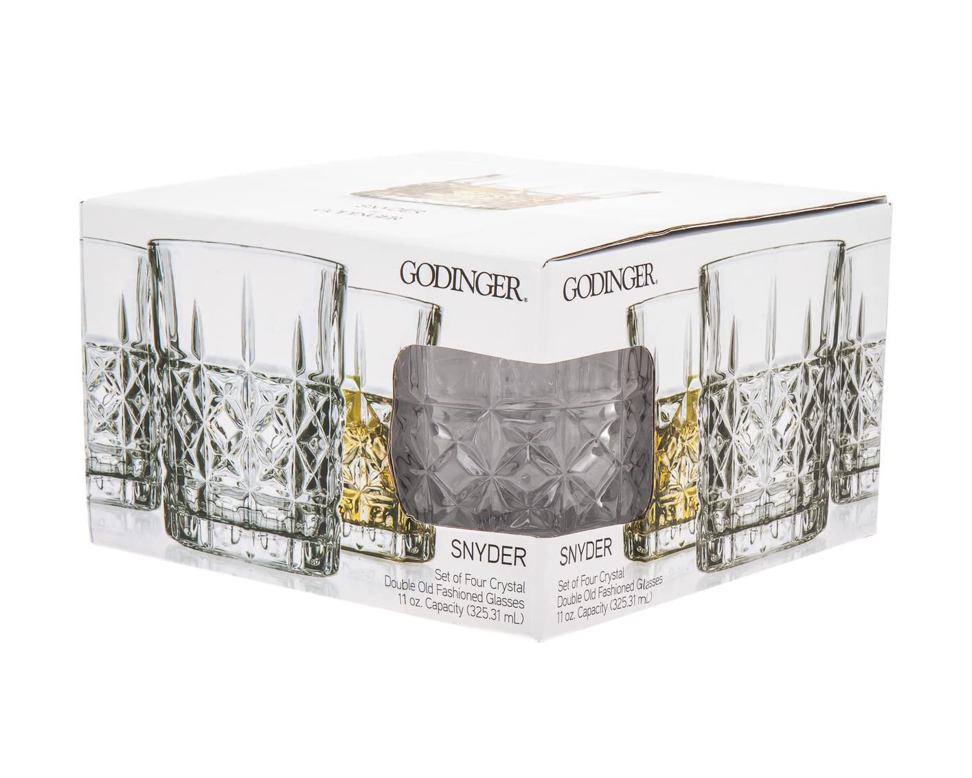 Godinger Double Old Fashioned Beverage Glass Cup Snyder