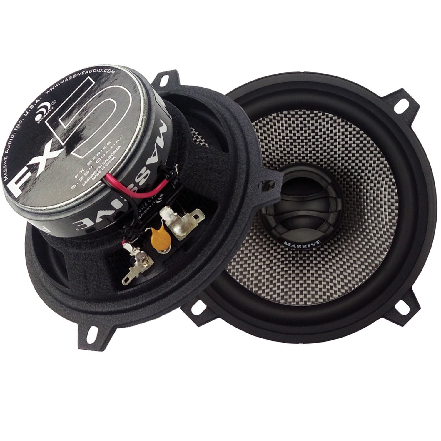 Massive Audio FX5 FX Series 5.25-Inch 50-Watt-RMS 2-Way Coaxial Speakers