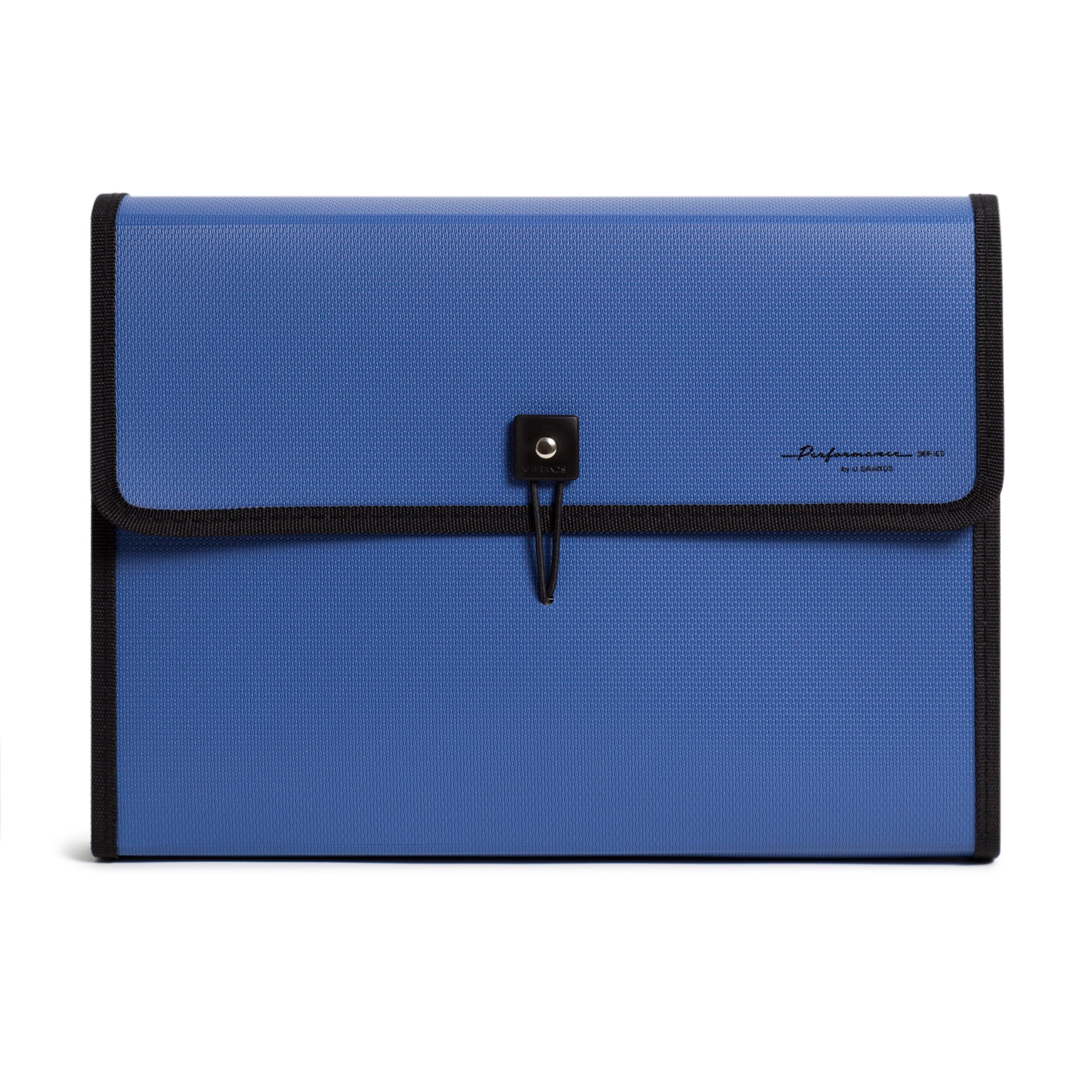 U BRANDS Performance Poly 13 Pocket Expandable File Folder, Blue, 4565U