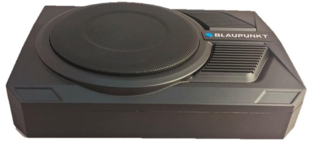 BLAUPUNKT GTHS131PRO 10-inch PRO Powered Underseat Subwoofer Enclosure 350 Watts Digital Signal Processors Car Audio Speaker Systems Built-in Amplifier Simplifies Installation