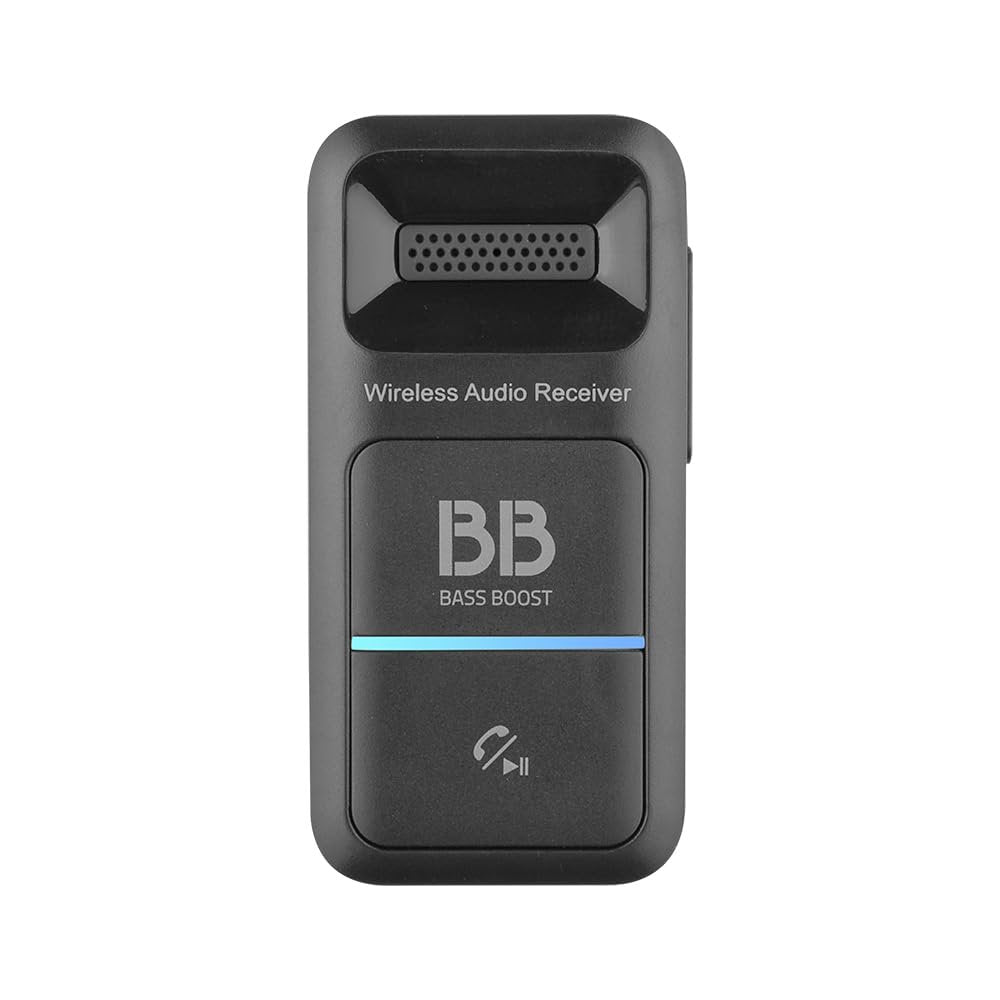 DS18 BR1 Wireless Bluetooth 5.3 Receiver for Car, Home, TV, PC, Headphones - Noise Cancelling, Hands-Free Call, Siri/Google Compatible, Audio Adapter 3.5mm Aux, Bluetooth Music Receiver