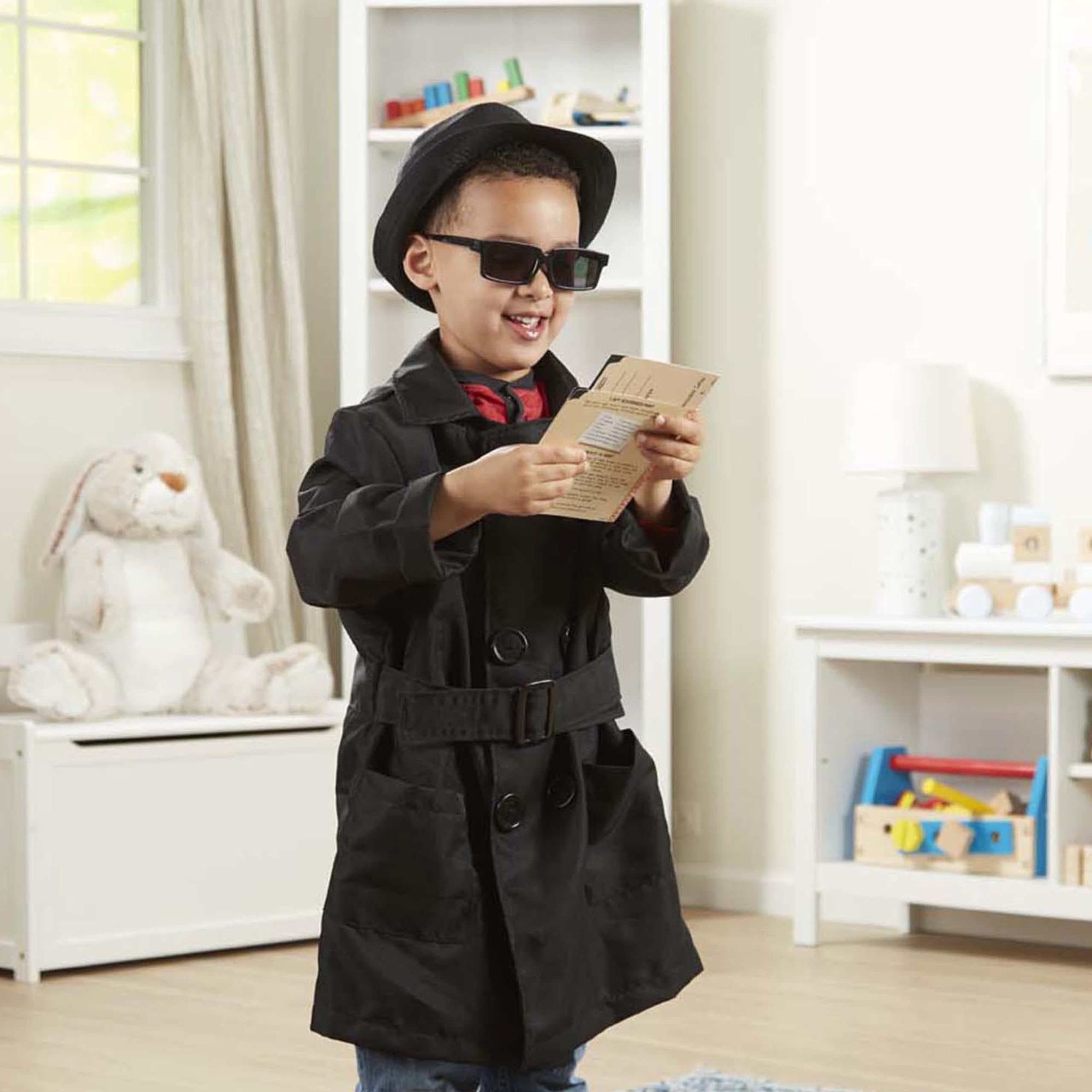 Melissa & Doug Spy Role Play Costume Set , Black