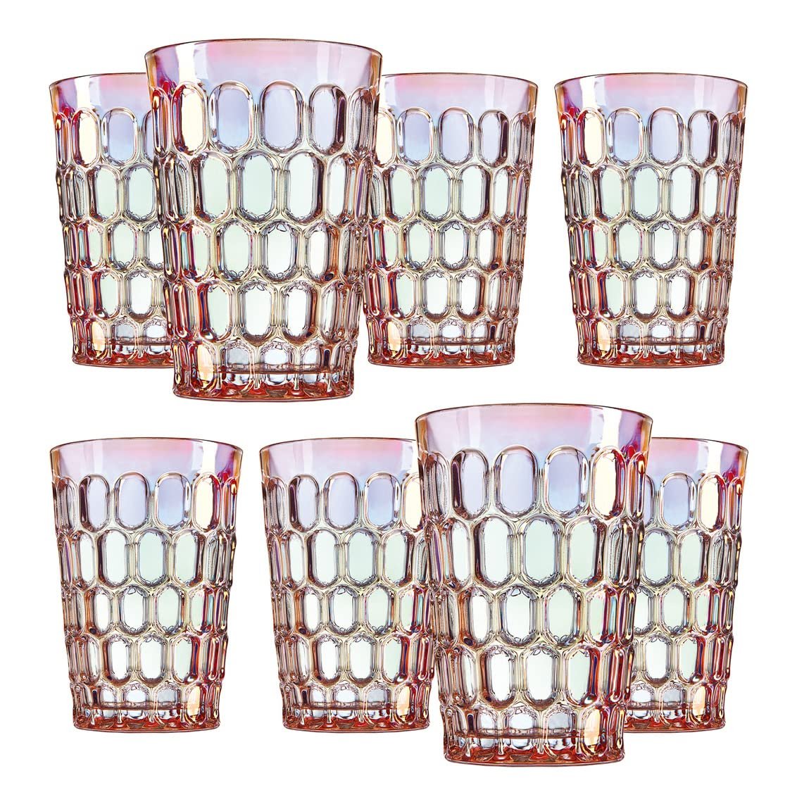 Godinger Fade Pink Highball Glass Tumbler Glass - Elegant and Stylish Glassware for Whiskey, Cocktails, and More - Perfect for Special Occasions and Celebrations