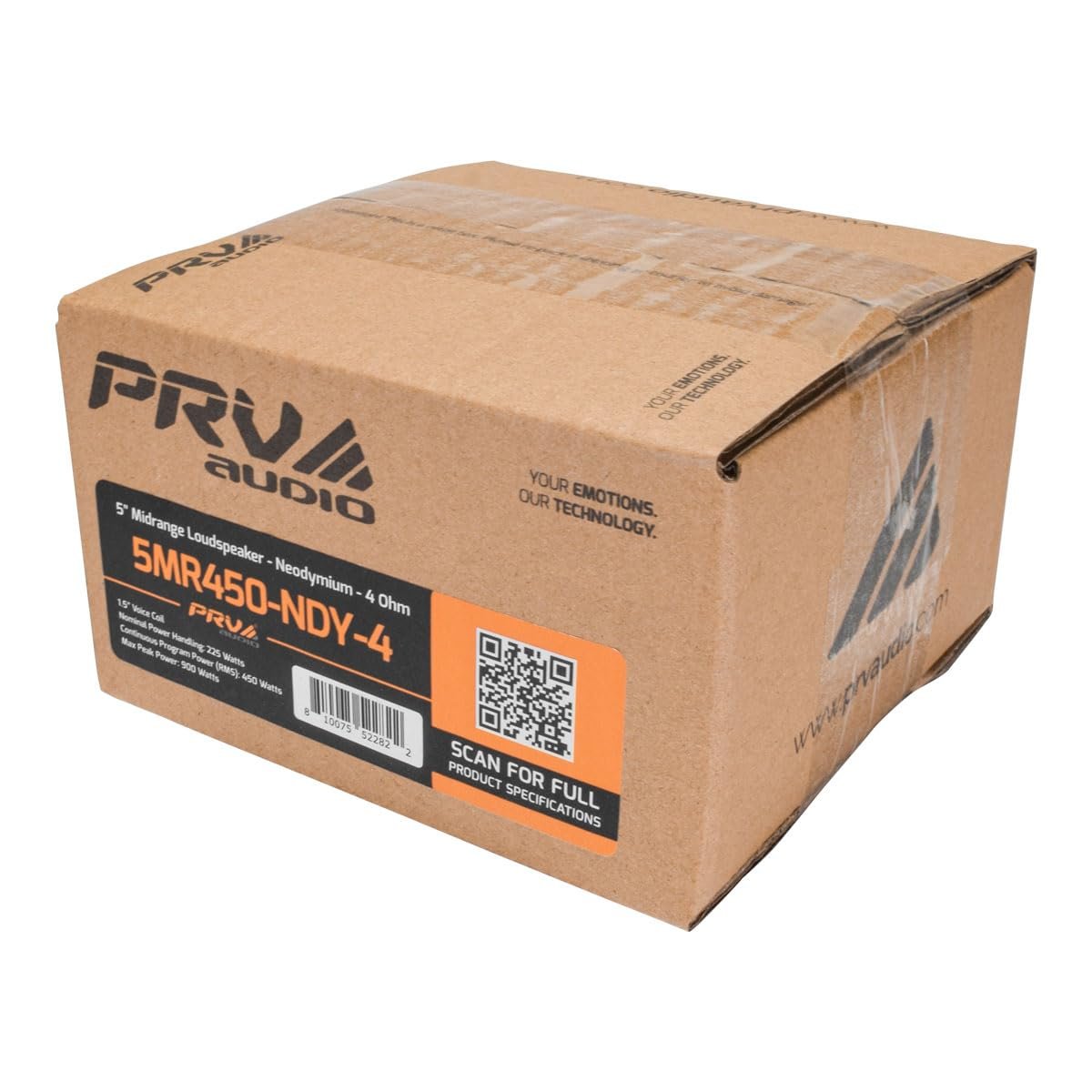PRV AUDIO 5MR450-NDY-4, 5 Inches Midrange Speaker, High End Neodymium Magnet, 4 Ohm, 450 Watts, Pro Audio Loudspeaker (Single)