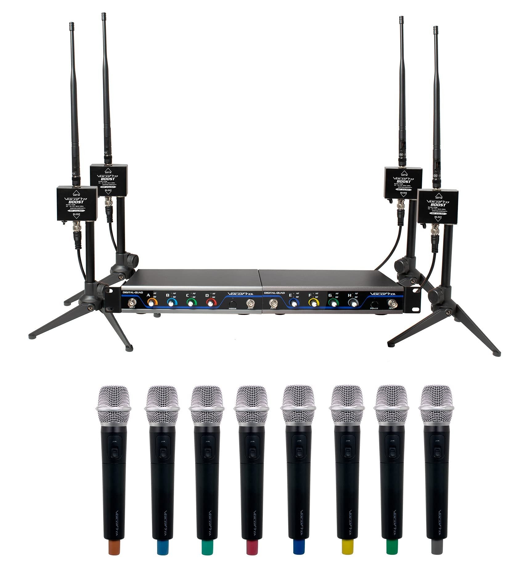 VocoPro - 600ft. Long-Range Digital Wireless Microphone Package (VCOBOOST-Acapella-8)