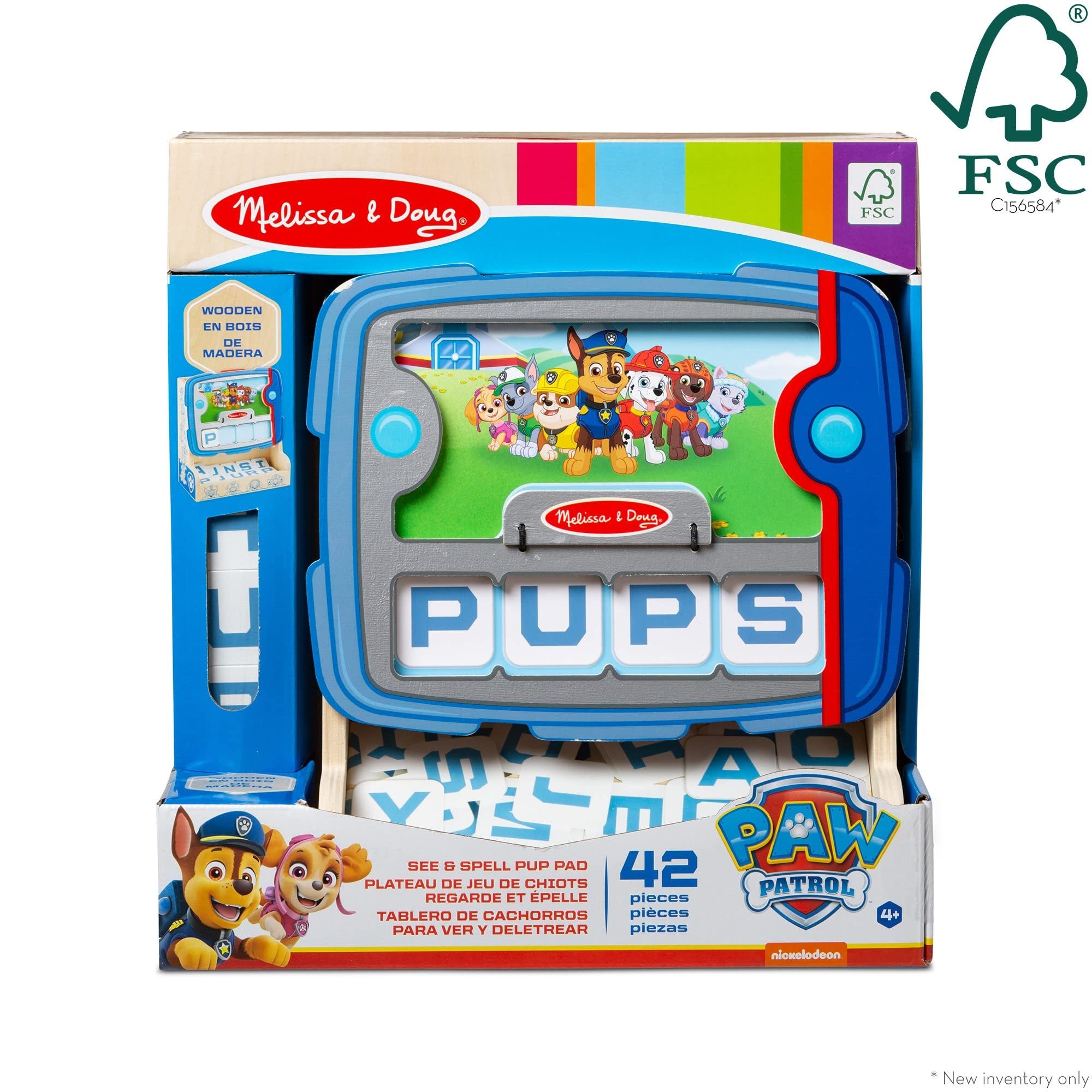 Melissa & Doug PAW Patrol Wooden See & Spell Pup Pad Game - FSC Certified