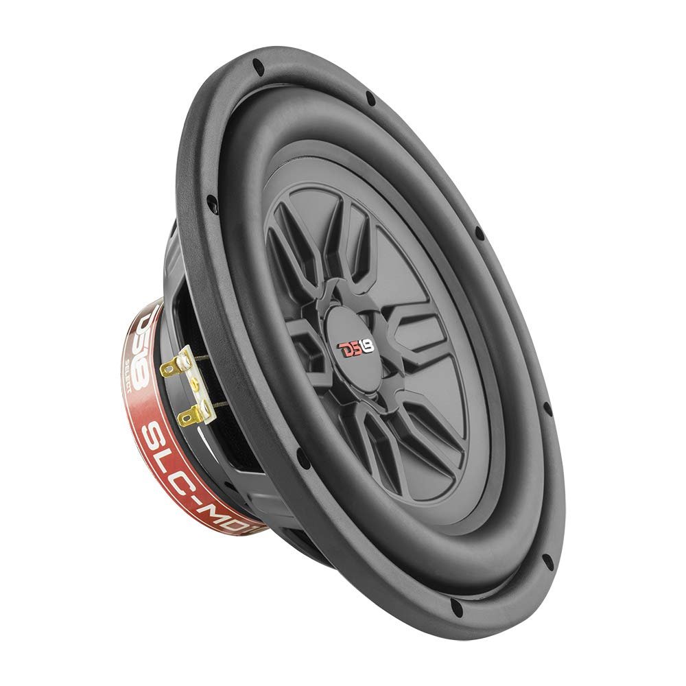 DS18 SLC-MD10 Car Subwoofer 10" 800 Watts MAX Power Single Voice Coil 4 Ohm. Easy Mounting. Loud Bass for Vehicle Stereo Sound System - 1 Speaker