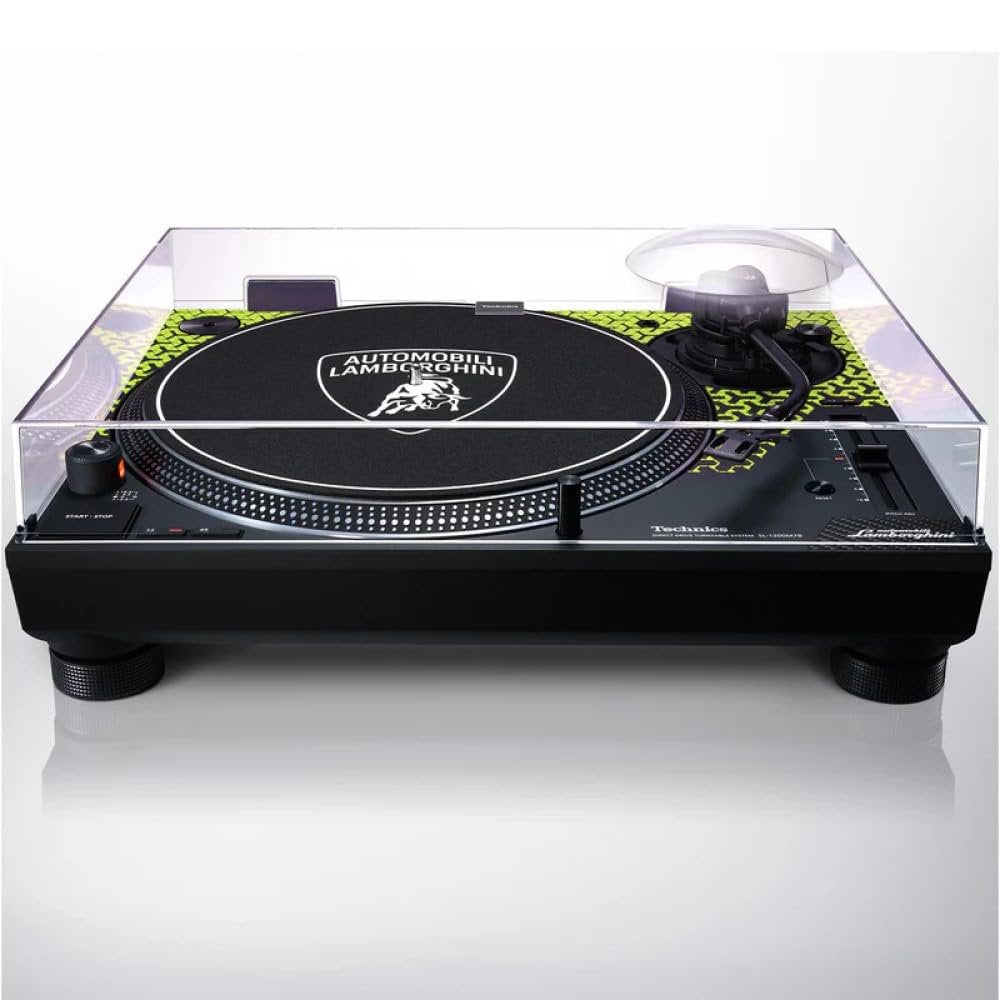 Technics SL1200M7BPG DJ Turntable Lamborghini Coreless Direct Drive Motor Achieving Stable Rotation Torque Brake Speed Adjustment Reverse Play Function Black/Green
