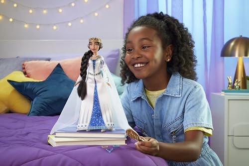 Mattel Disney Wish Toys, Queen Amaya of Rosas, Posable Fashion Doll with Removable Signature Outfit, Shoes & Accessories, Inspired by the Movie