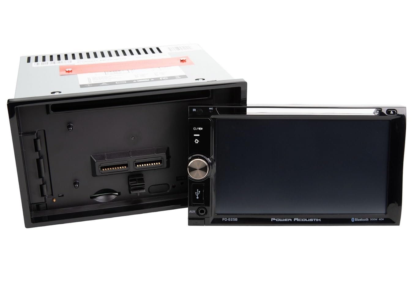 Power Acoustik PD-625B, 6.2 Inch Double Din Car Stereo, Detachable Face DVD 2-Din Multimedia Receiver Radio with Bluethooth and Back Up Camera Ready