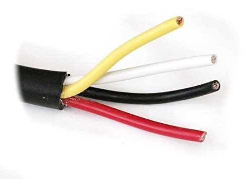 DEEJAY LED TBH104C100 10Ga 4 Conductor Cable, 100'