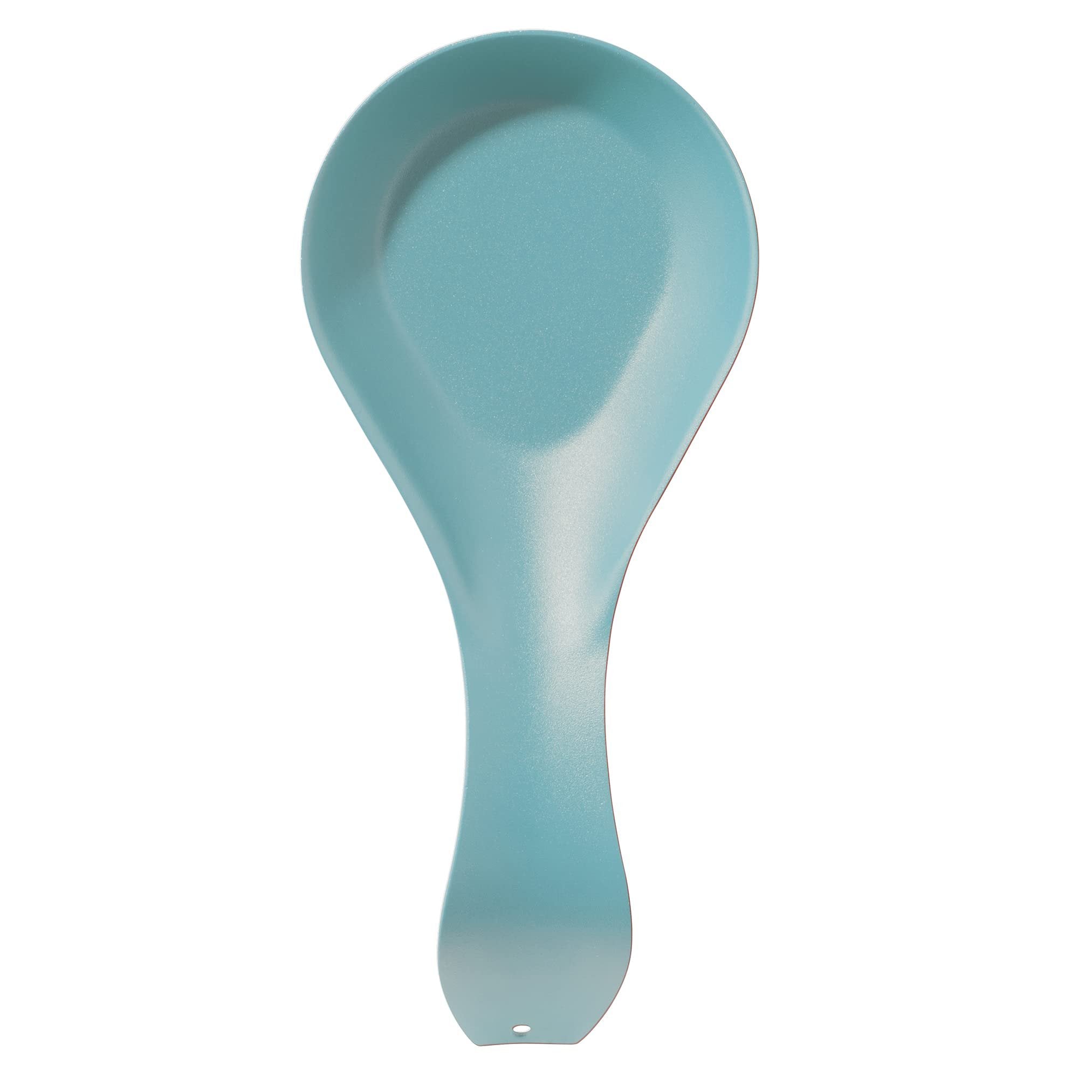 OGGI Stainless Steel Spoon Rest- Long Handle Holds Kitchen Utensils in Place, Great Spoon Rest for Kitchen Counter, Stove Top, or Coffee Station; Kitchen Accessories, Utensil Rest, Turquoise