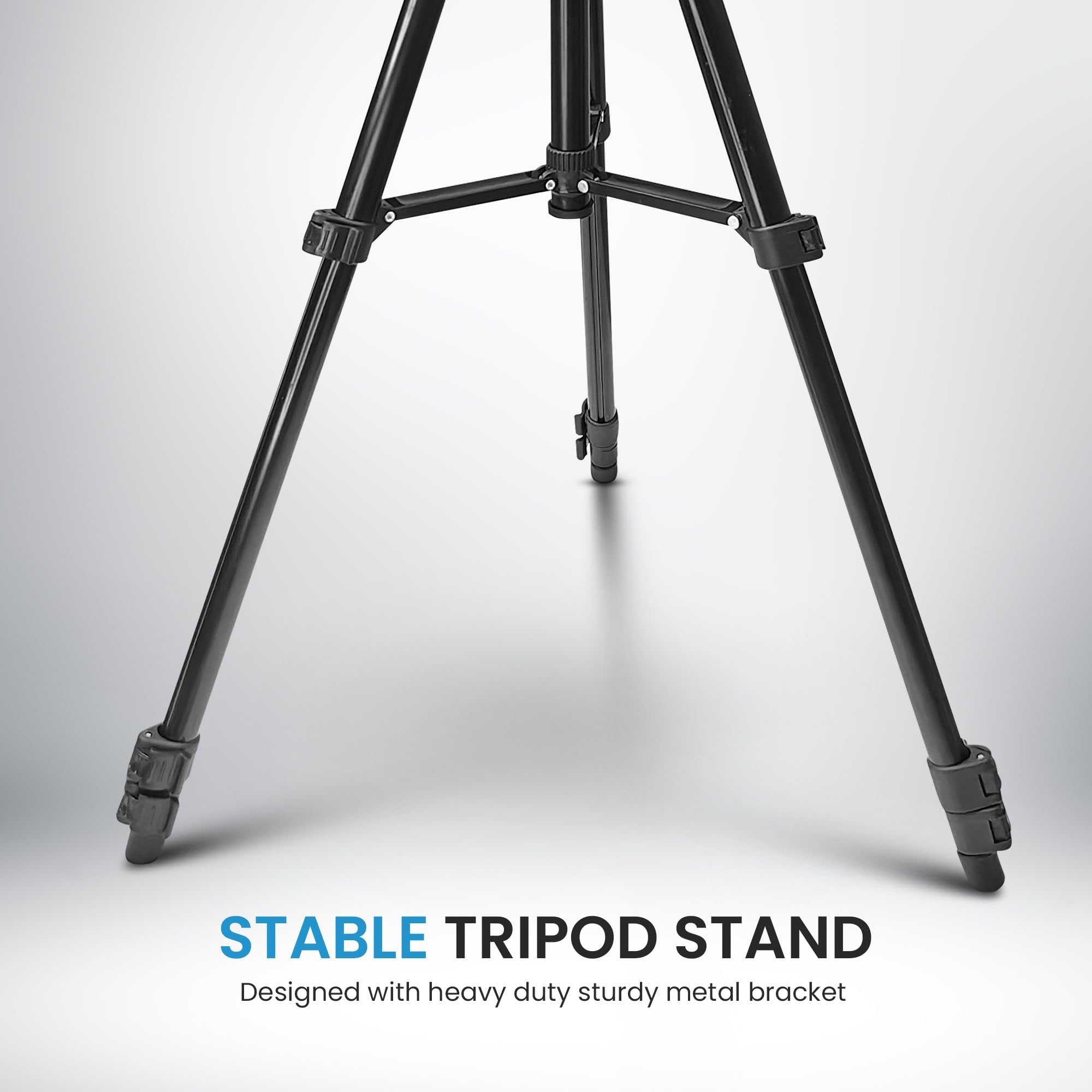 iDance Cell Phone Tripod Stand, 51", Phone Tripod with Bluetooth Remote Control, Portable Tripod for iPhone and Smartphone, Tripod Mount for Video Recording, Traveling, YouTube and Tiktok