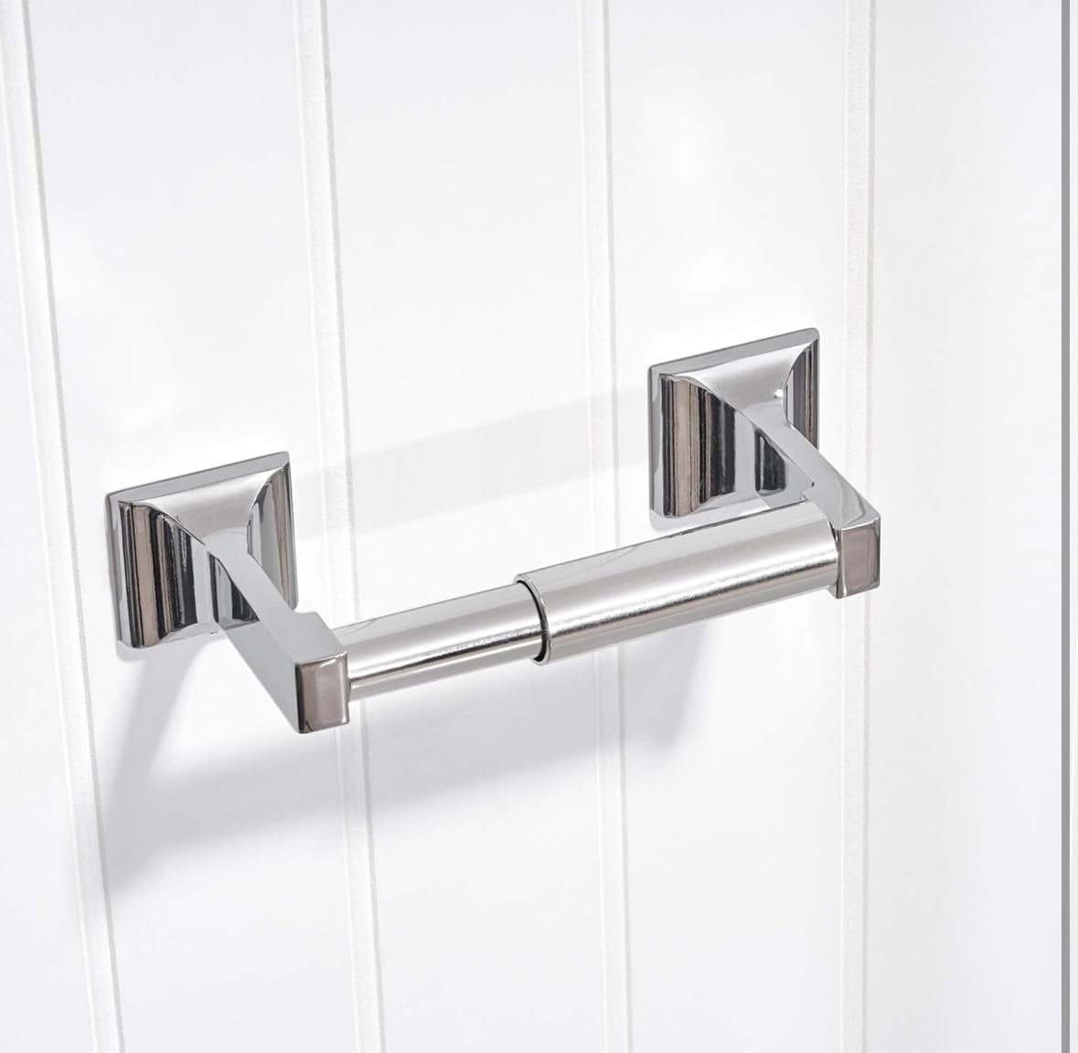 IDance Spring Loaded Toilet Paper Holder, Chrome Finish, Wall Mount