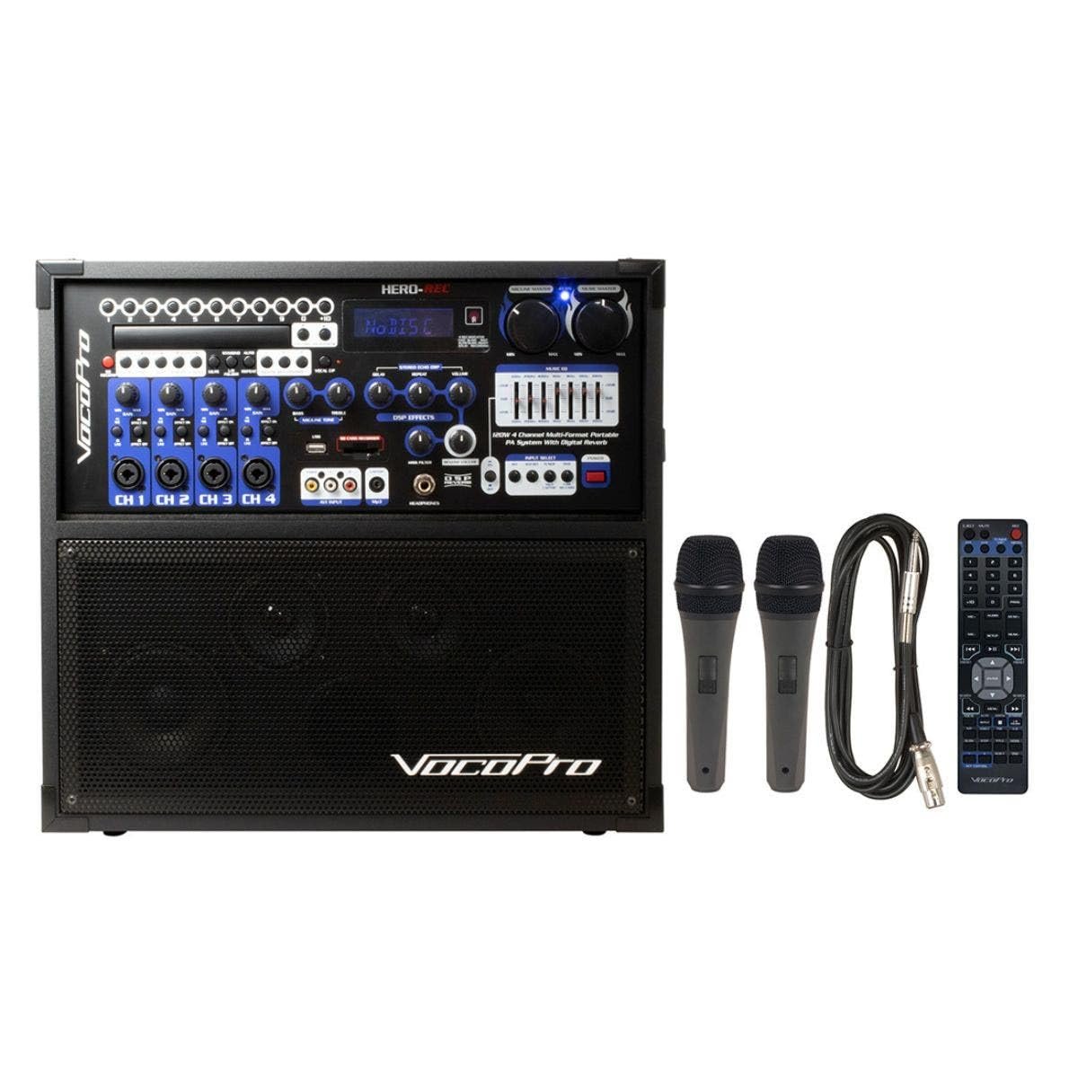 VocoPro, 4 Karaoke System-Portable, Black (Hero-REC-BT)