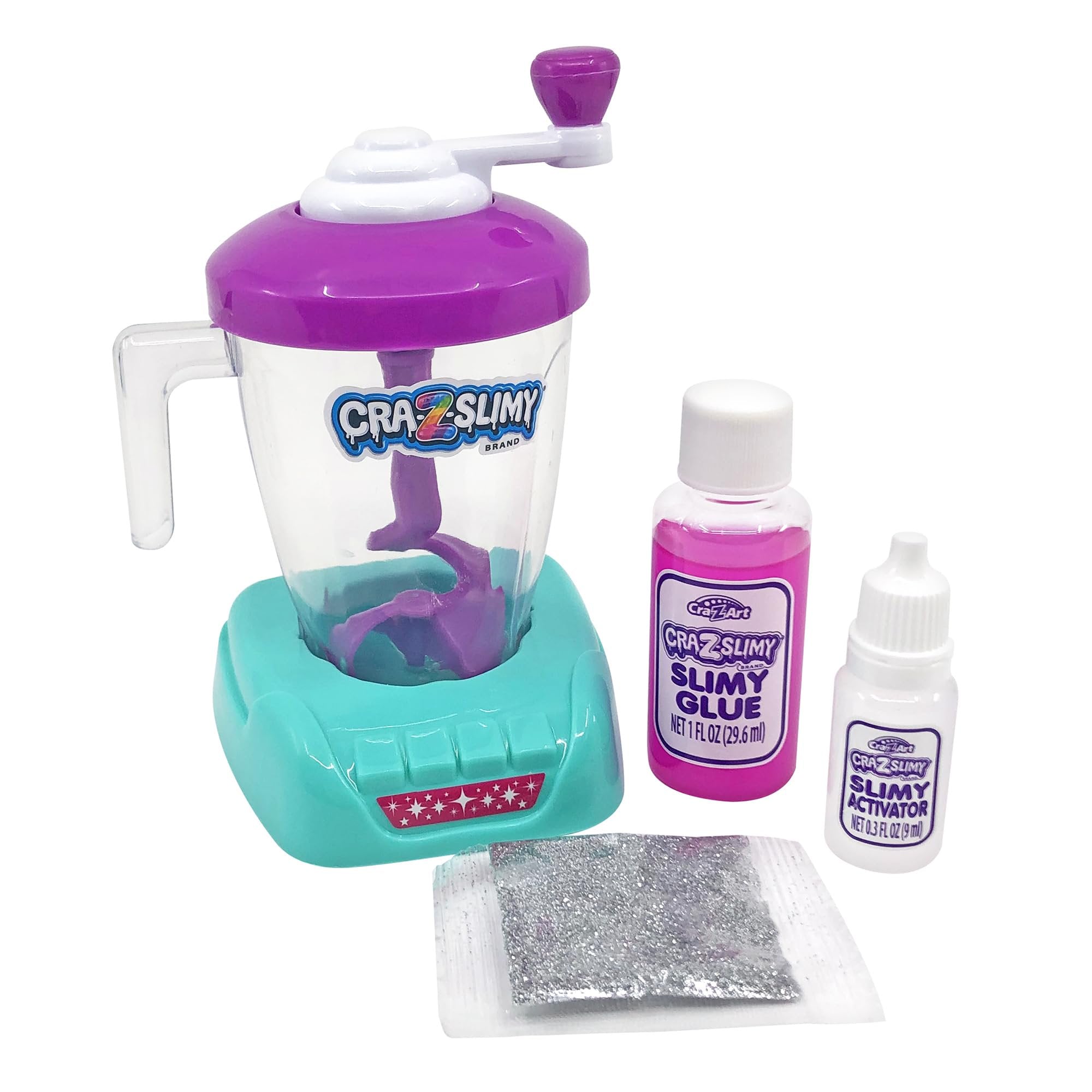 Craz-Slimy Crazy Blendz DIY Slime Making Mixer - Assorted Colors - Kids DIY Slime Craft Kit, Easter Basket Stuffer, 5" x 3.25"