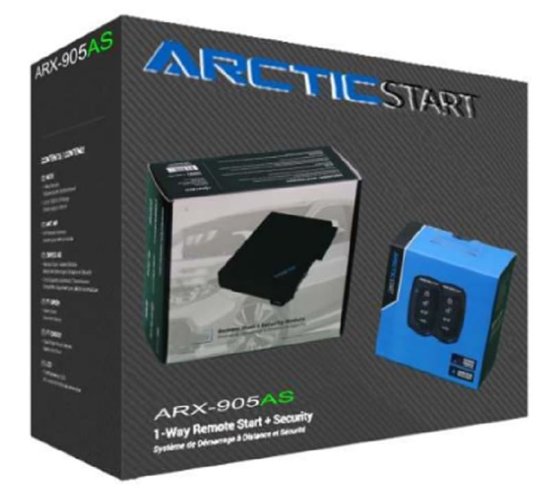 Arctic Start ARX905AS Universal Remote Starter + Car Security System 1500' Max Range Water Resistant Dual-Stage Shock Impact Built-in Accelerometer Turbo Timer