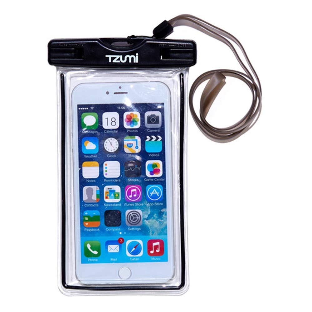 Tzumi 3856BK Aqua Pocket 100 Percent Waterproof Pouch for iPhones