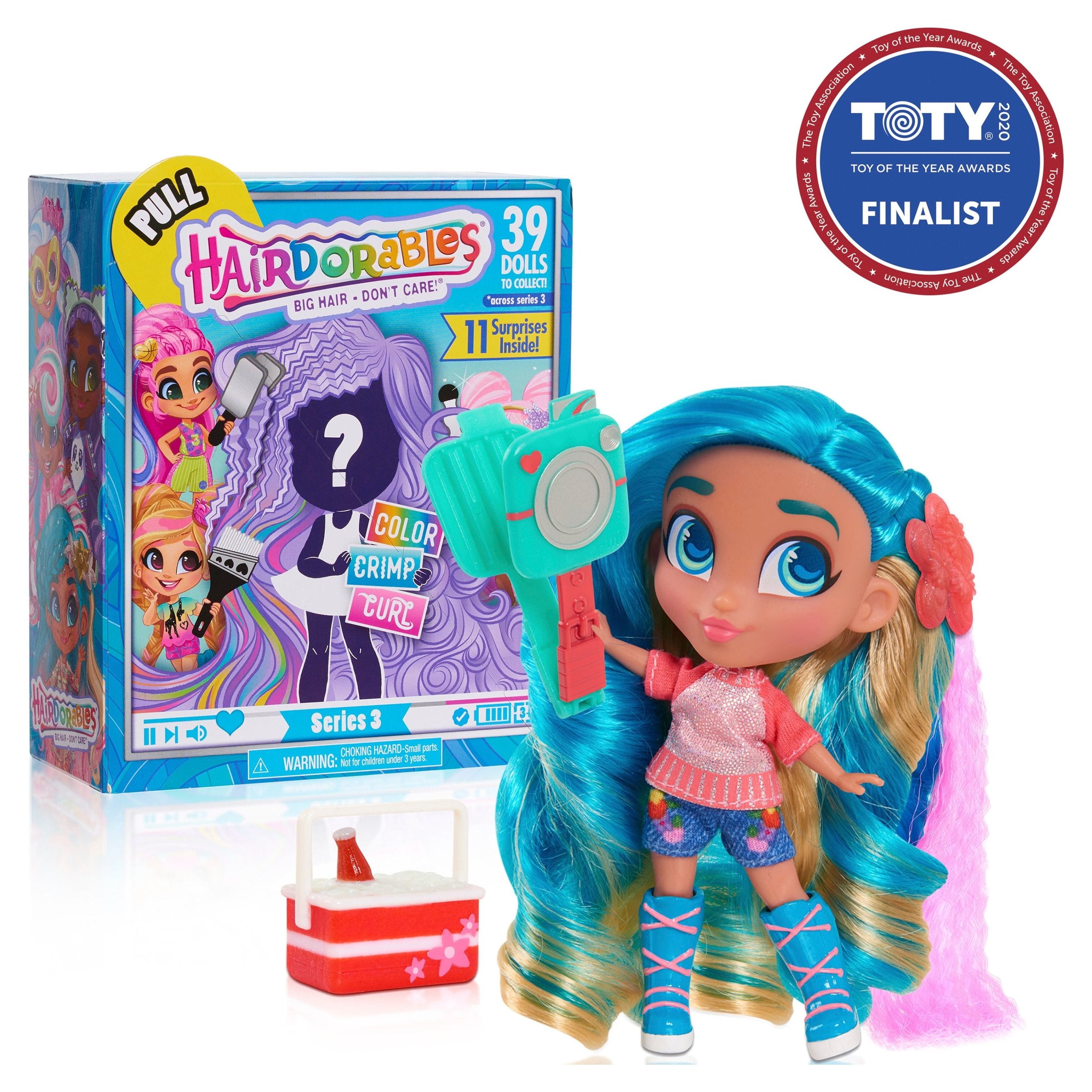Hairdorables Collectible Dolls, Series 3, Styles May Vary, Kids Toys for Ages 3 Up, Gifts and Presents
