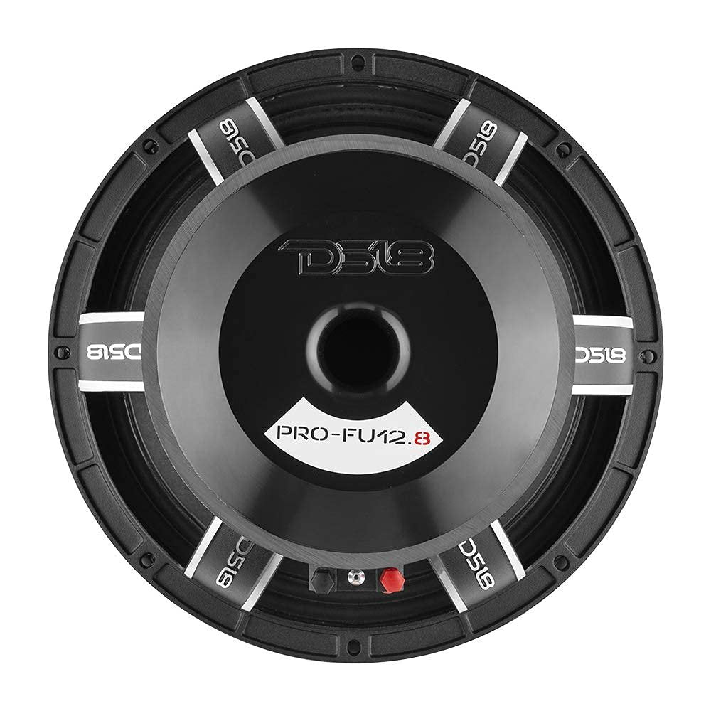 DS18 PRO-FU12.8 12" Mid Range Loudspeaker, 1200 Watts, 600 RMS, 8 Ohms - Powerful Car Audio Mid-Range Speaker (1 Speaker)