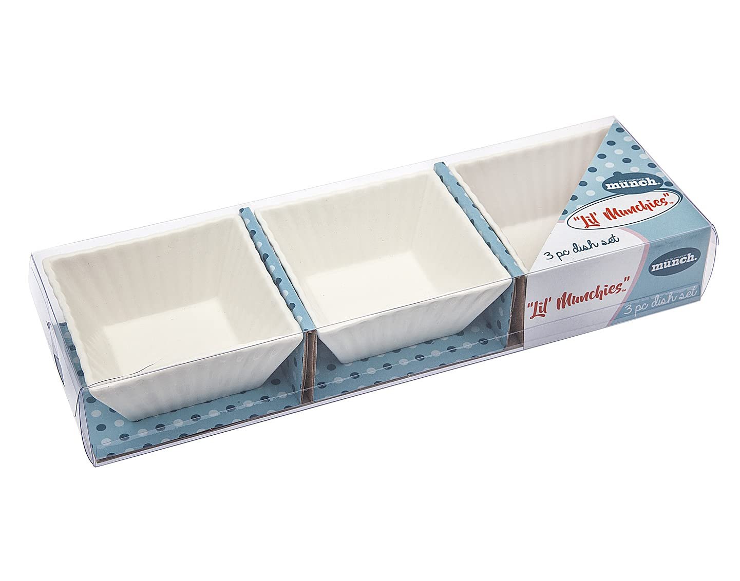 Godinger Ramekin Oven Safe Baking Serving Dish for Cream Brulee, Souffle Set of 3