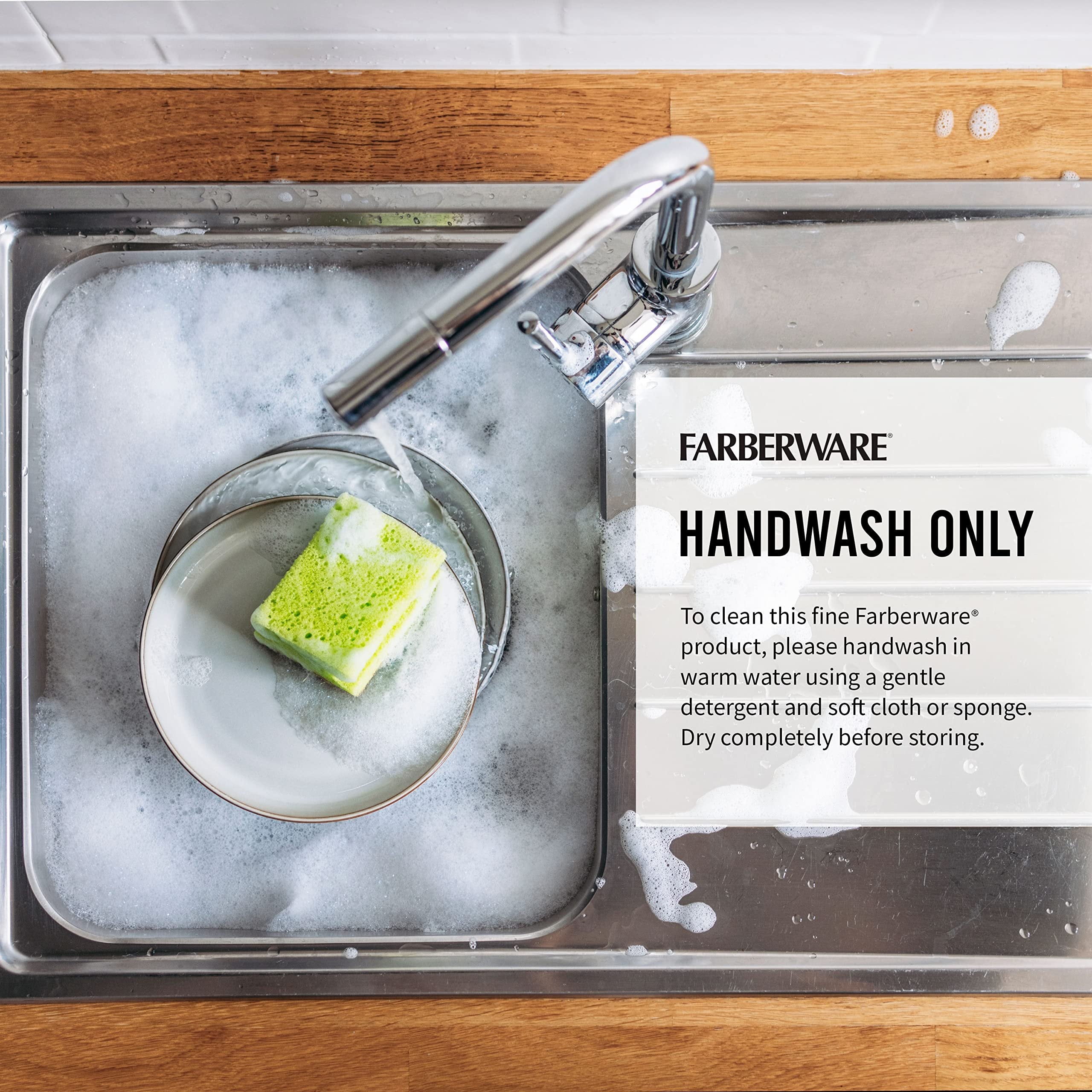 Farberware Edgekeeper 6-Inch Chef Knife with Self-Sharpening Blade Cover, High Carbon-Stainless Steel Kitchen Knife with Ergonomic Handle, Razor-Sharp Knife, Black