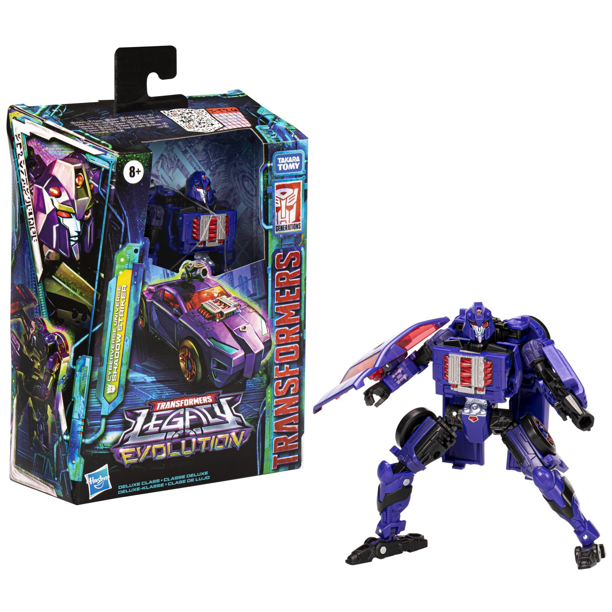 Transformers Toys Legacy Evolution Deluxe Cyberverse Universe Shadow Striker Toy, 5.5-inch, Action Figure for Boys and Girls Ages 8 and Up