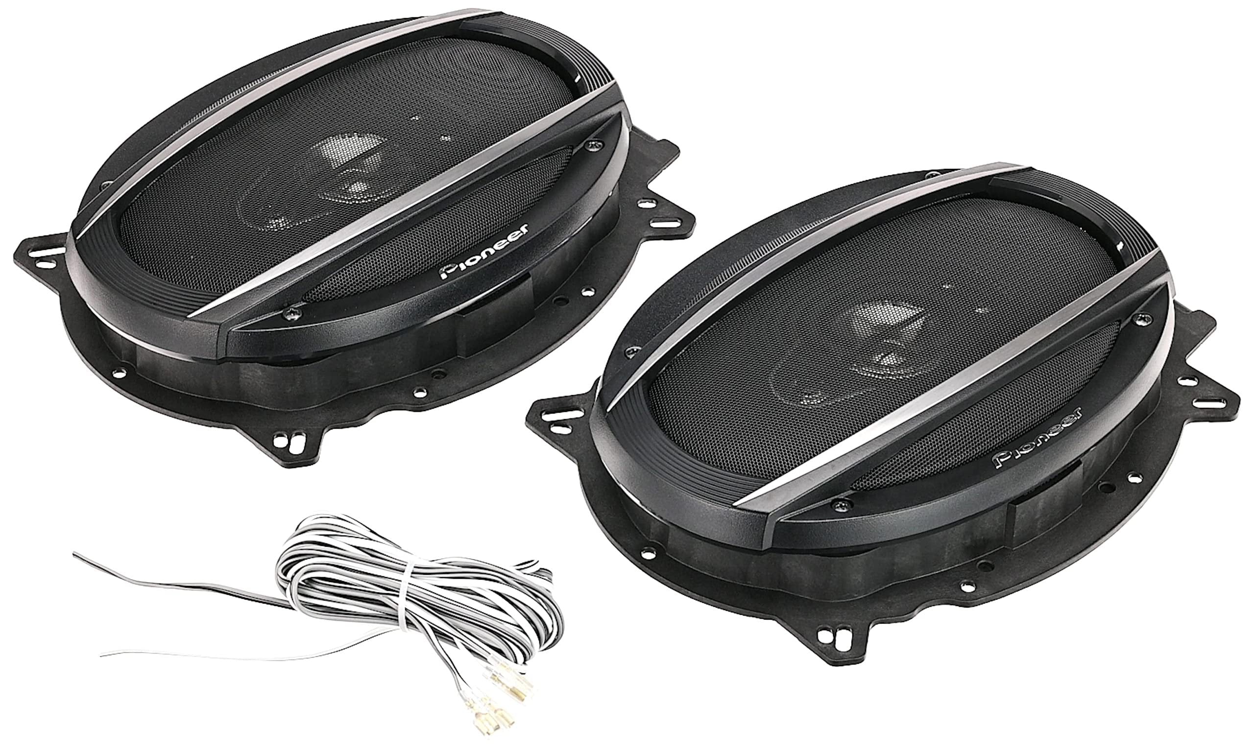 Pioneer TS-A6970F, 4-Way Car Audio Speakers, Full Range, Clear Sound Quality, Easy Installation and Enhanced Bass Response, 6” x 9” speakers,Black