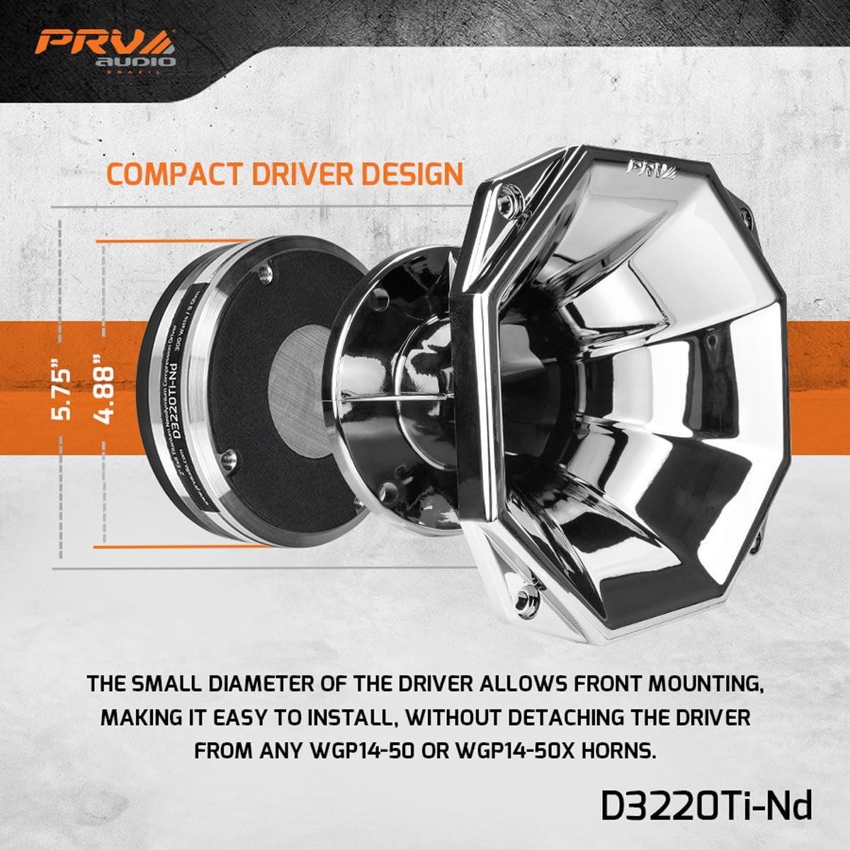 PRV AUDIO D3220Ti-Nd 2" Exit Titanium Neodymium 300 Watts Pro Audio Compression Driver 3" VC 110dB (Single)