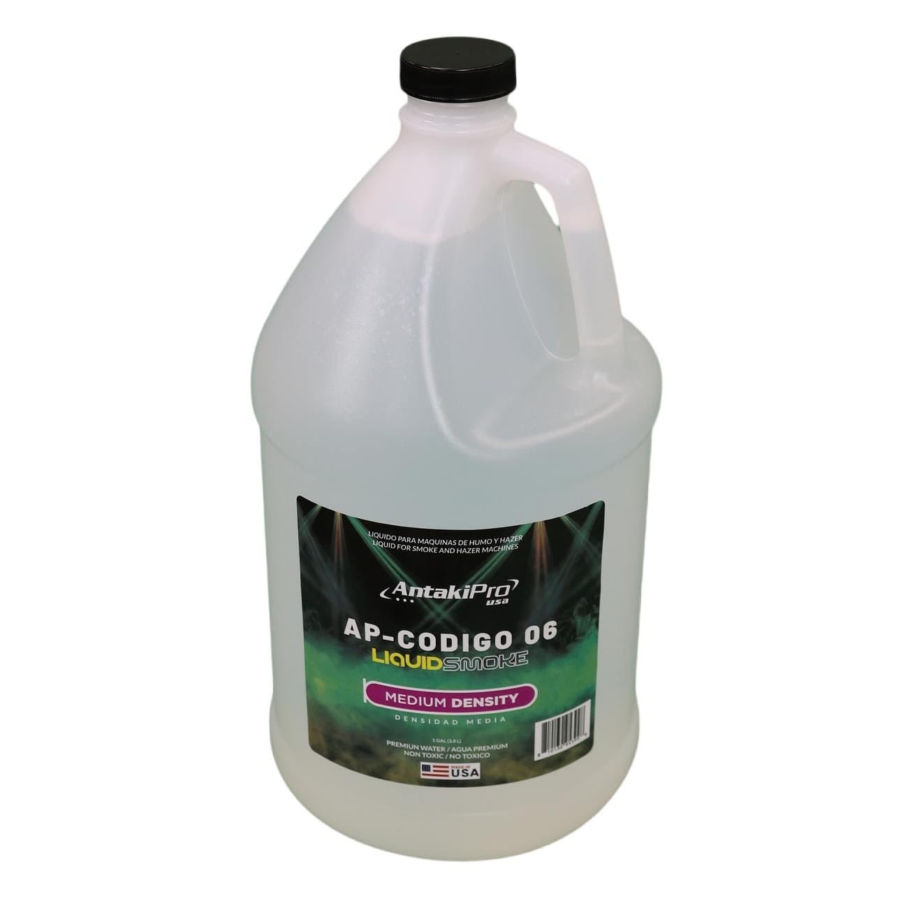 ANTAKIPRO AP-CODIGO6 Medium Density Fog Juice Liquidsmoke Non-Toxic Odorless Water-Based Fog Machine Fluid for All Standard Fog Machines - 1 Gallon