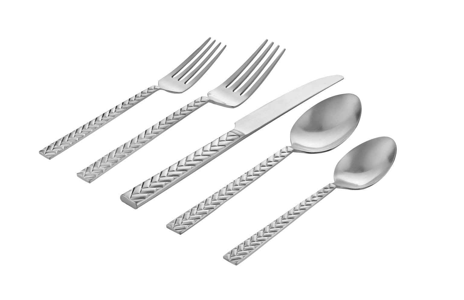 Godinger 20-Piece Flatware Set - Dinner Forks, Salad Forks, Tea Spoons, Tablespoons, and Knives - 18/0 Stainless Steel in Luxurious Satin Fade Finish