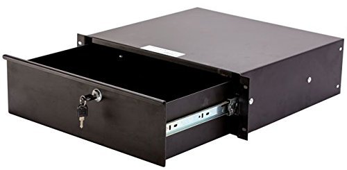 DEEJAY LED Deluxe Flight Road Case,14-Inch Body Depth with Pull Out Handle Wheels Fits Professional Effects equipment's up to 3U Two Detachable Solid Covers (TBH3URDW)