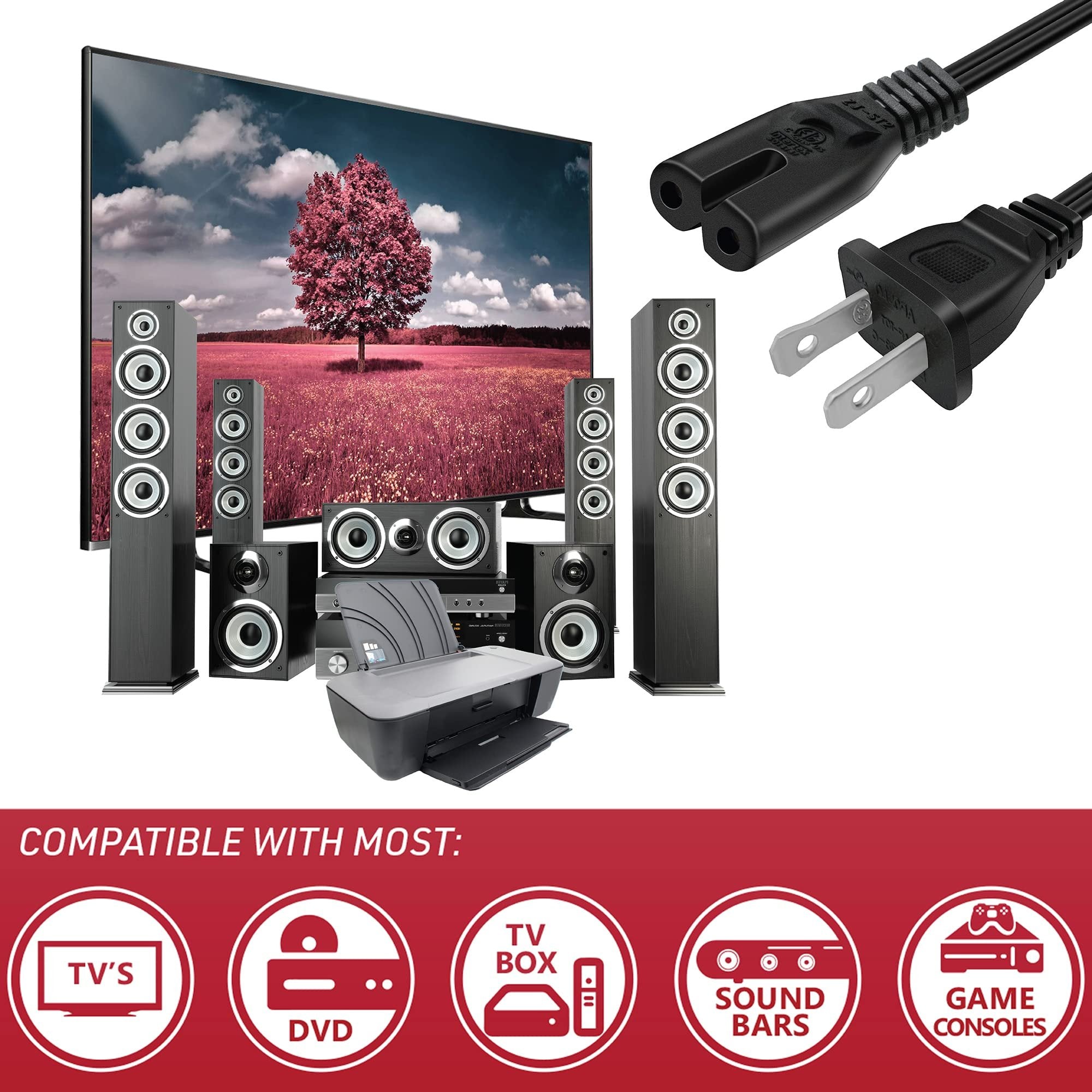 Xtreme XAC21002BLK Xtreme Non-Polarized AC Power Cord
