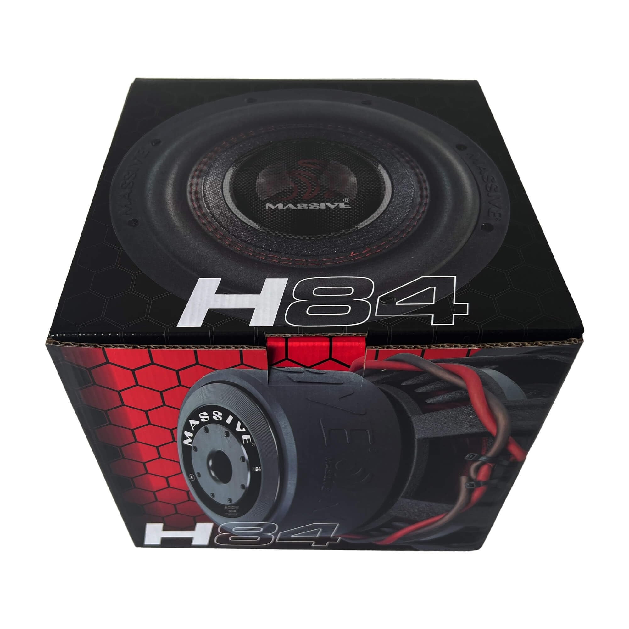 Massive Audio H84-8" 600 Watts RMS - 1200w MAX Dual 4 Ohm 2.5" V.C. Cast Basket Subwoofer