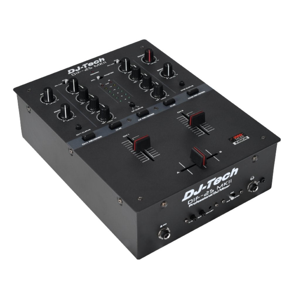 DJ Tech, 2 DJ Mixer, Black, One Size (DIF2SMKII)