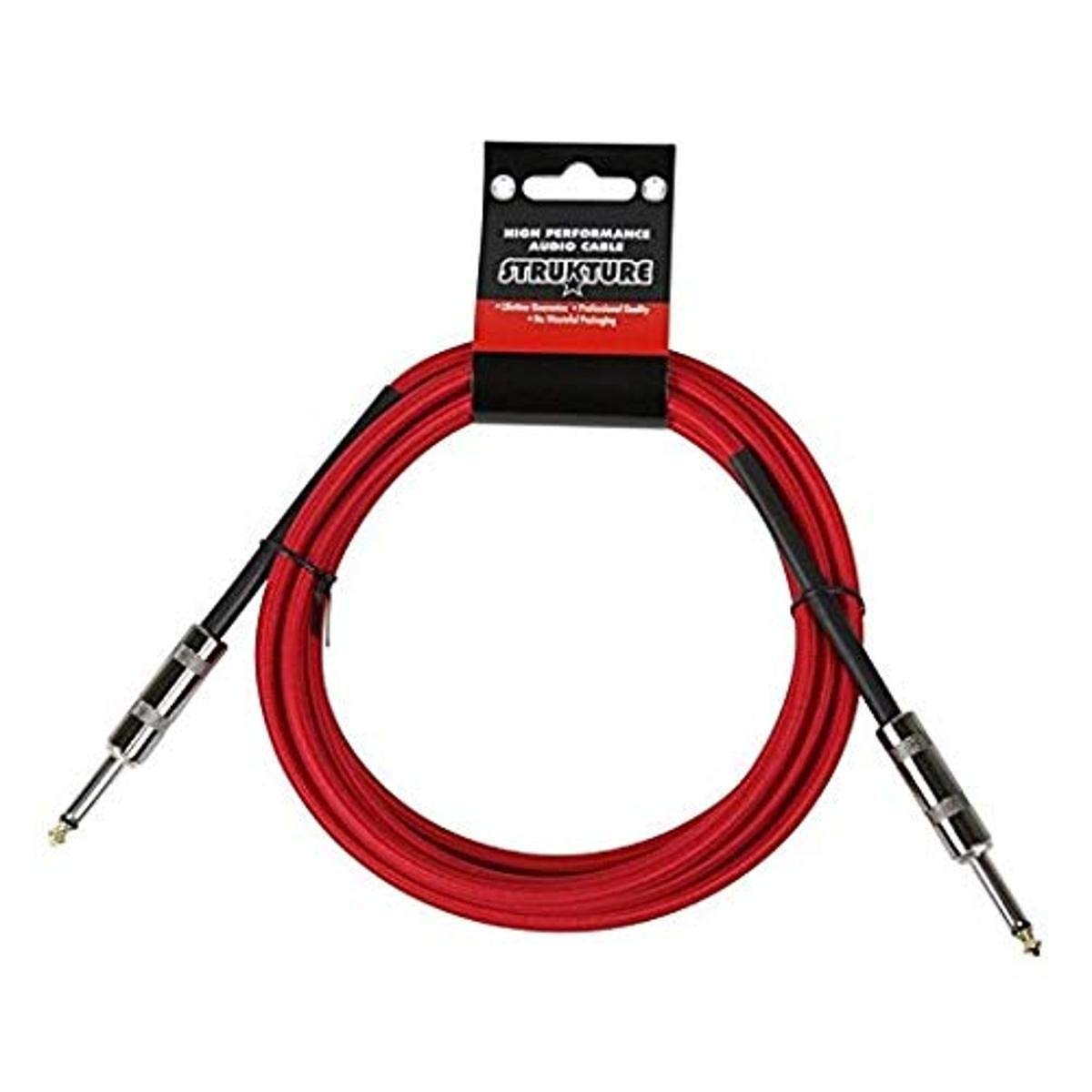 Strukture SC10RD 10' Instrument Cable, 6Mm Woven, Red