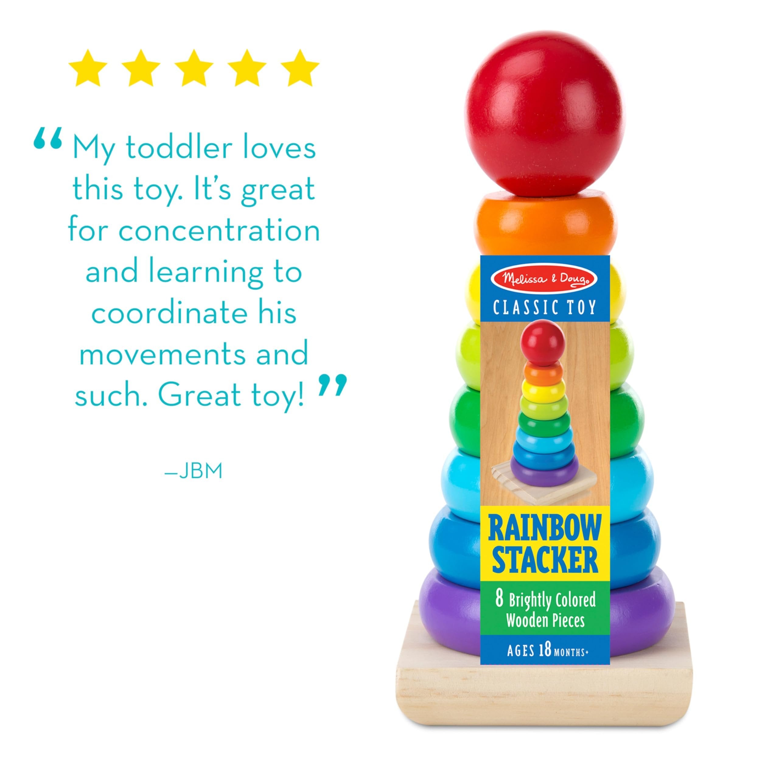 MELISSA & DOUG Rainbow Stacker, 1 EA