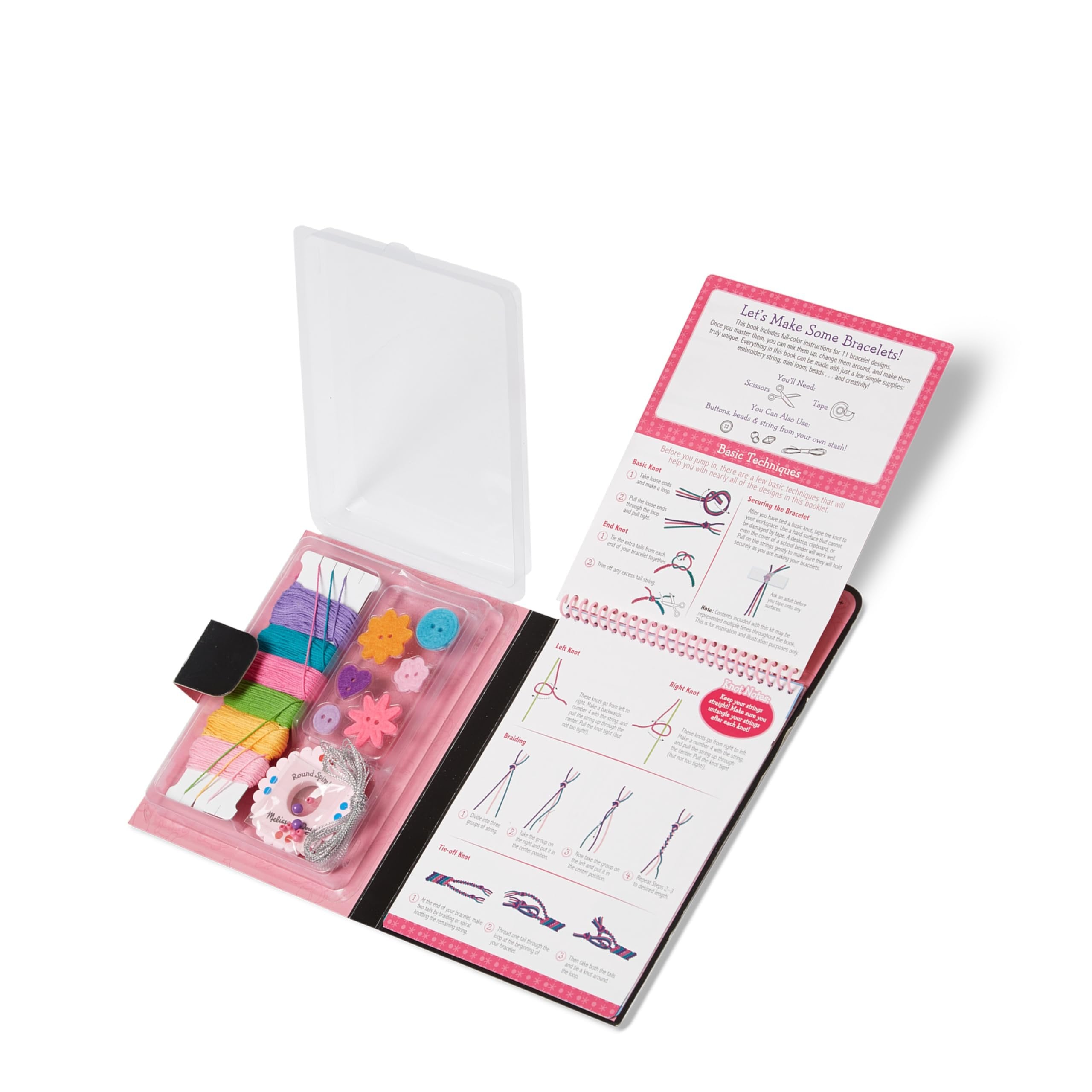 Melissa & Doug On the Go Friendship Bracelet Craft Set (Makes 10+ Bracelets)