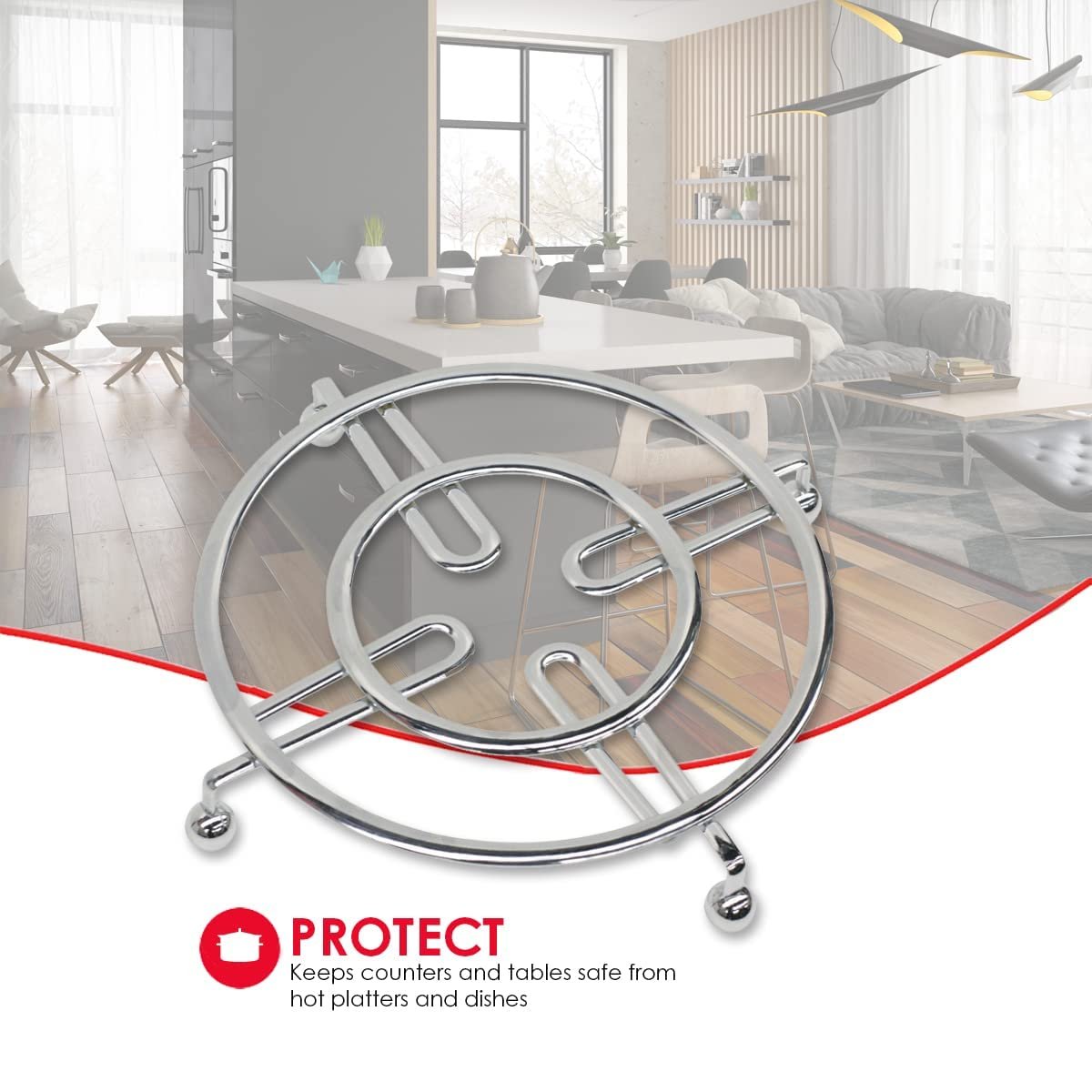 Home Basics Chrome Collection Trivet