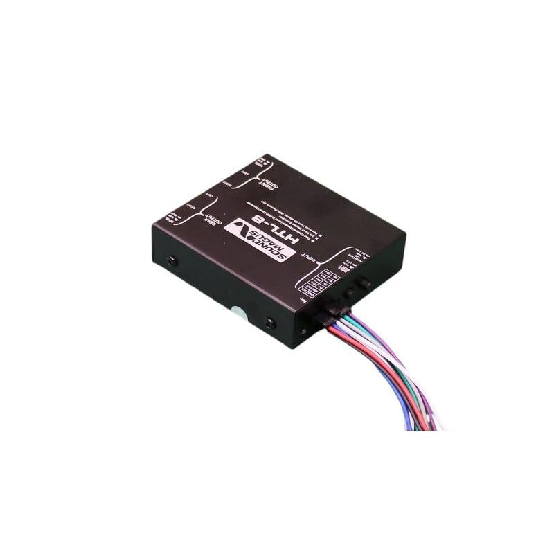 Sound Magus HTL8 4 Channel Line Level Adapter Switchable from 2 to 4 Channel Professional Car Stereo Speaker Level to RCA Converter Easy to Install