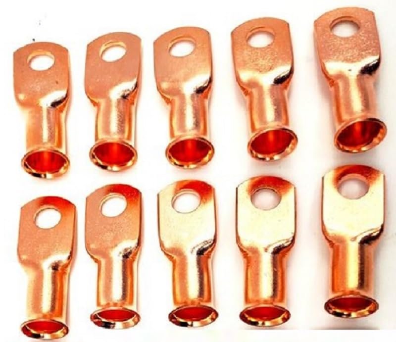 DEEJAY LED TBH2GA10PINKBLK 10 Pack Crimp Connector Style for 2 Gauge Wire Pink / Black Tube Insulators