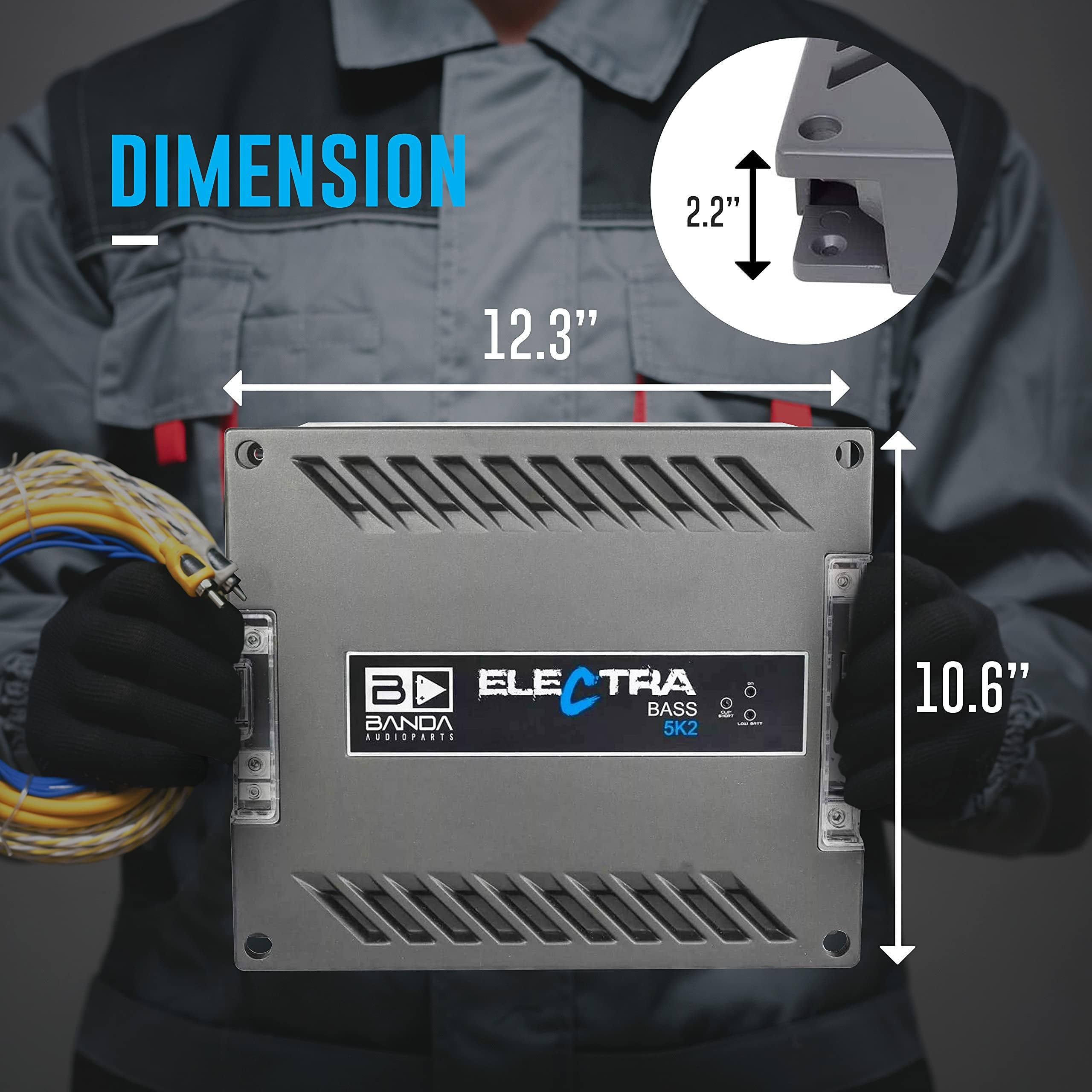 Banda BASS 5000 WATT 2 OHM CAR AMP, 5K2