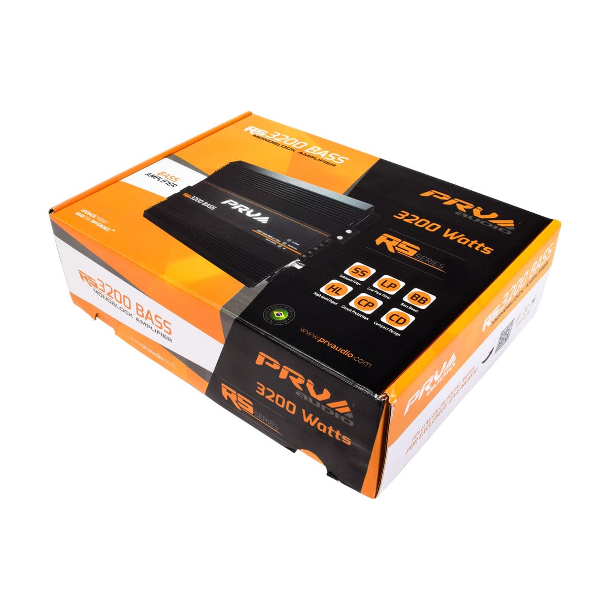 PRV Audio RS3200BASS1OHM RS Series Monoblock Amplifier 1 Channel Subwoofer Amp 3200 Watts RMS at 1 Ohm