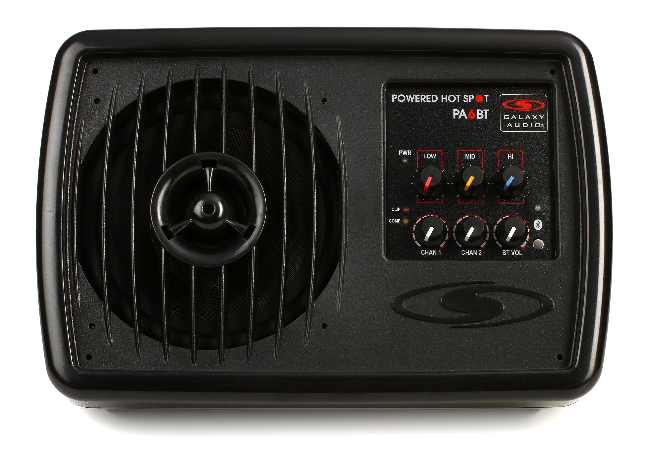 Galaxy Audio PA6BT 6" 170 Watt 2-Way Powered Hot Spot Monitor Speaker With Bluetooth,Black