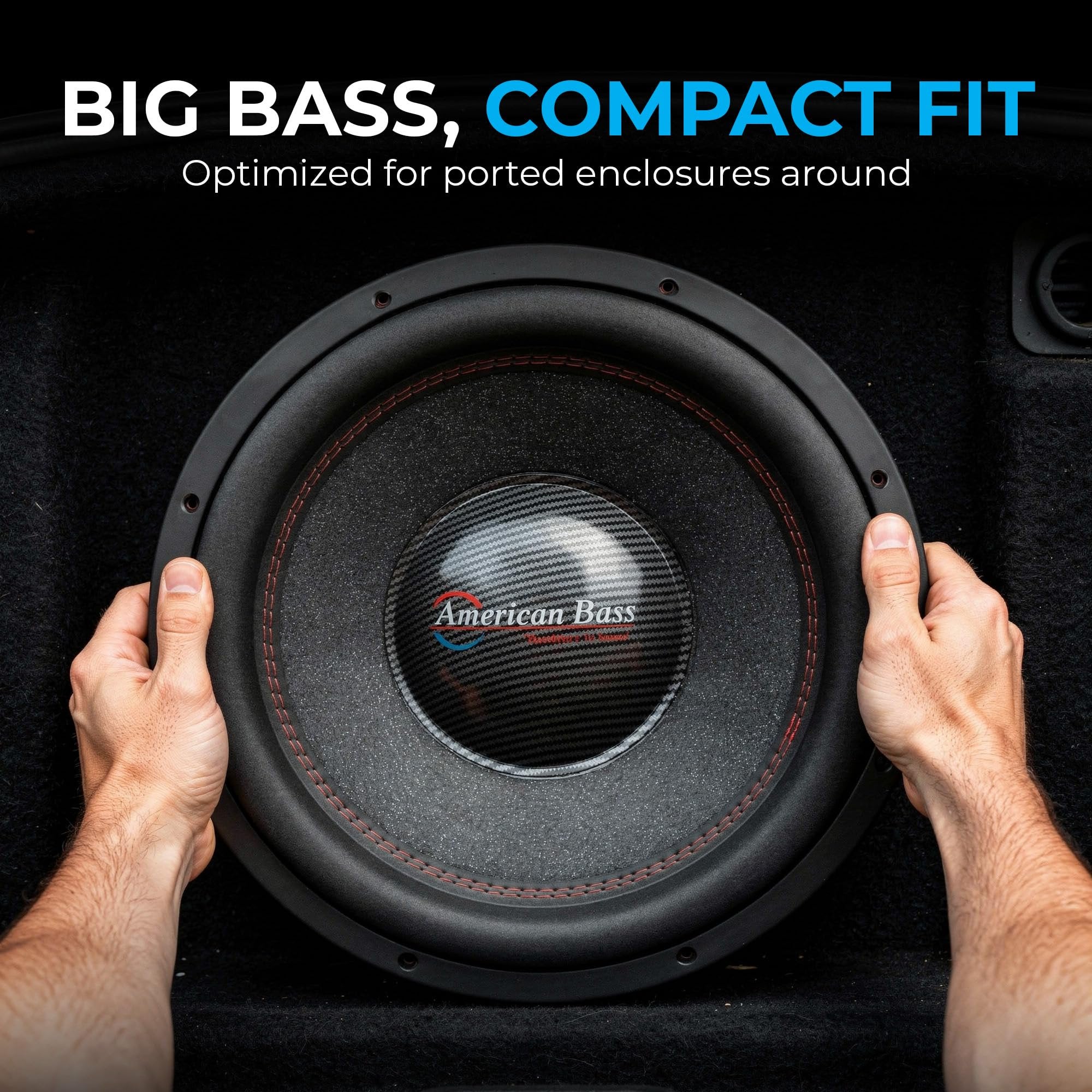 American Bass Hawk 15” Subwoofer, 3000W Max / 1500W RMS, 3” Voice Coil, 200oz Magnet, Cast Basket, High-Performance SPL Subwoofer Car Audio Driver for Deep, Clean Bass in Ported Subwoofer Enclosures